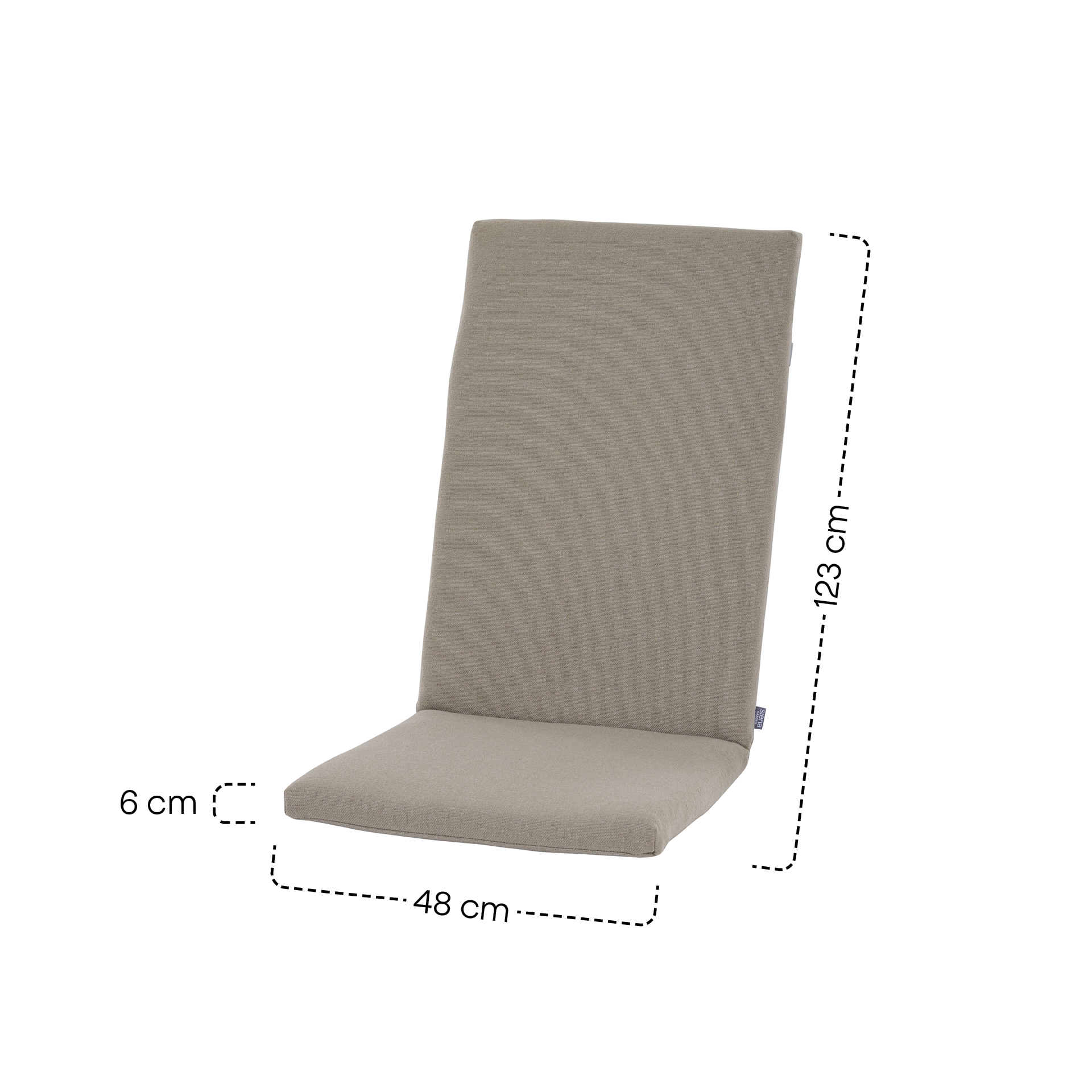 COLORFUL Sesselauflage | greige | 123 cm