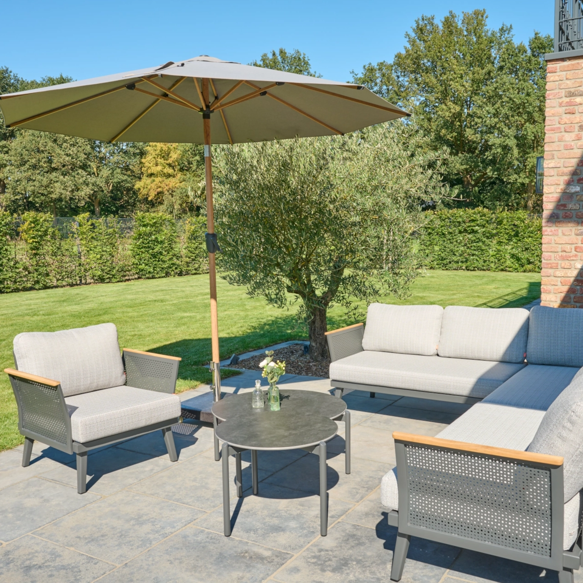 Mittelstockschirme | PINO woodlock/taupe | SIENA G...