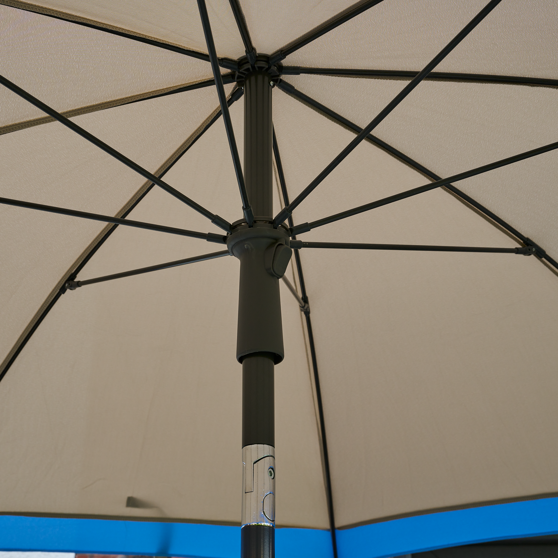 CITY Push Mittelstockschirm | Ø 180 cm | beige-bl...