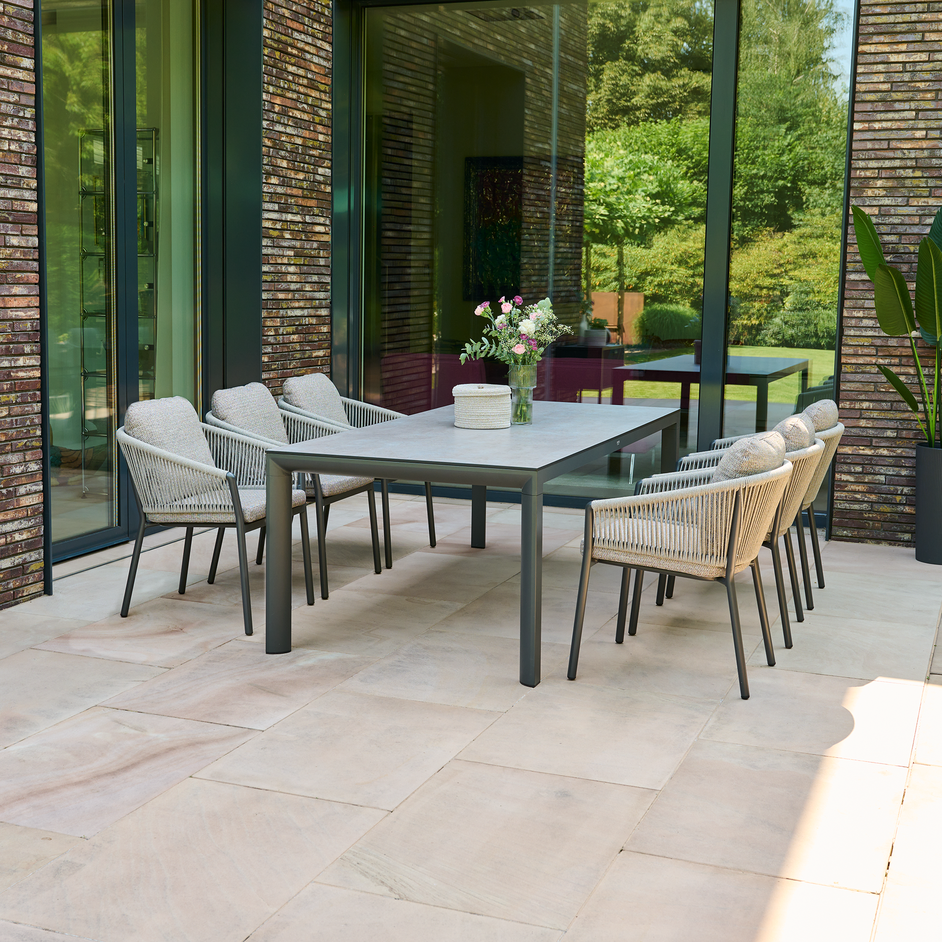 MERANO Stapelsessel | inkl. Kissen | taupe grau / ...