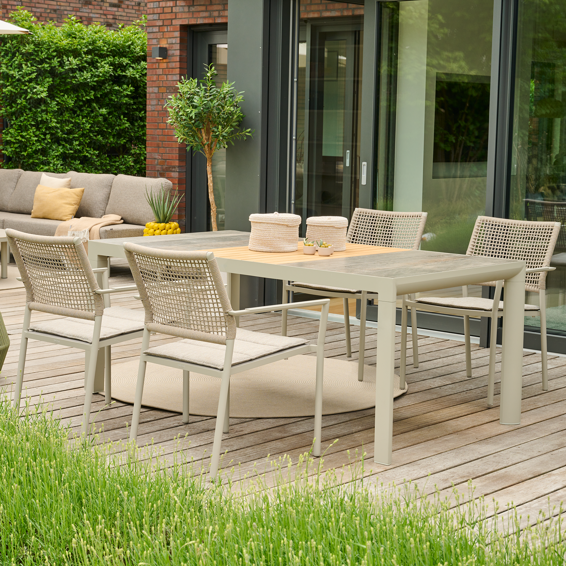 KENT Stapelsessel | taupe grau / seidengrau