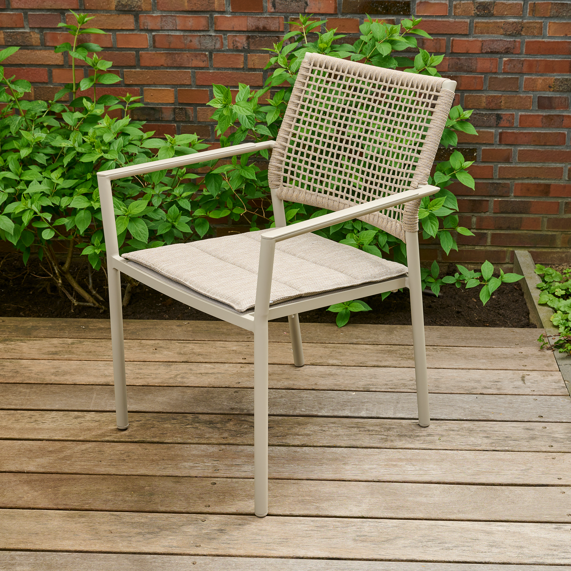 KENT Stapelsessel | taupe grau / seidengrau