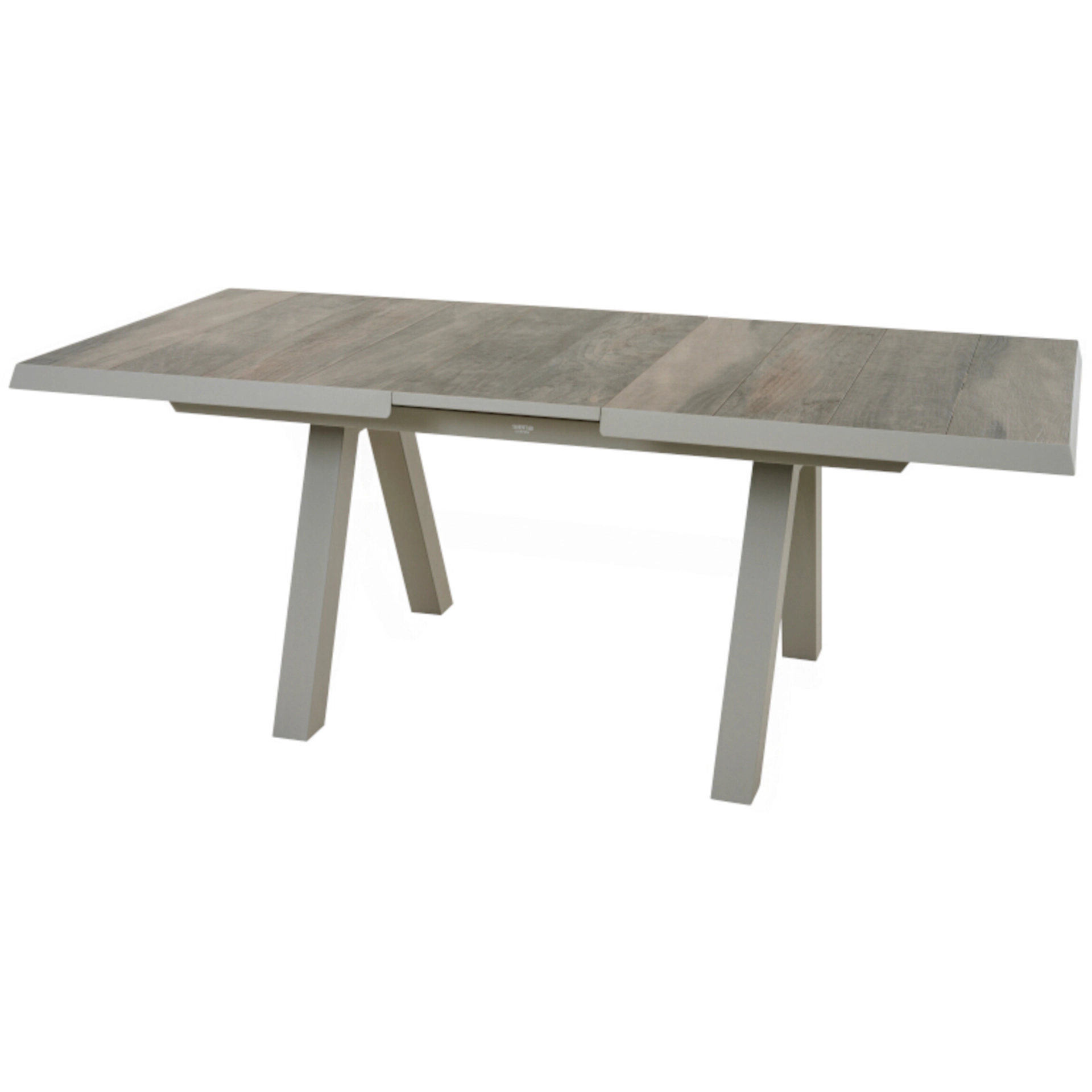 TIRANA Gartentisch ausziehbar | 160/200 x 90 cm | Keramik washed-grey