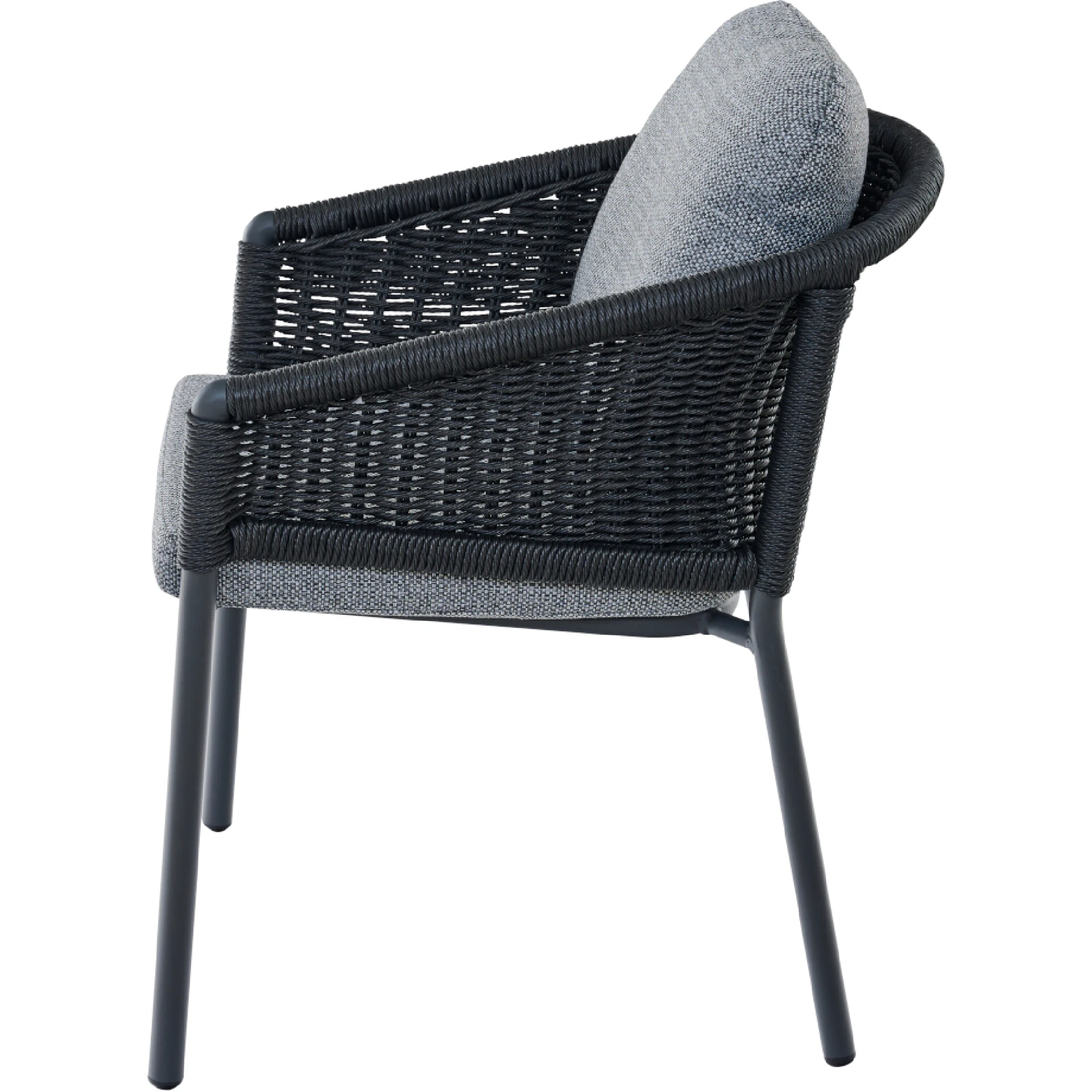 MERANO Stapelsessel | inkl. Kissen | schwarz / ant...