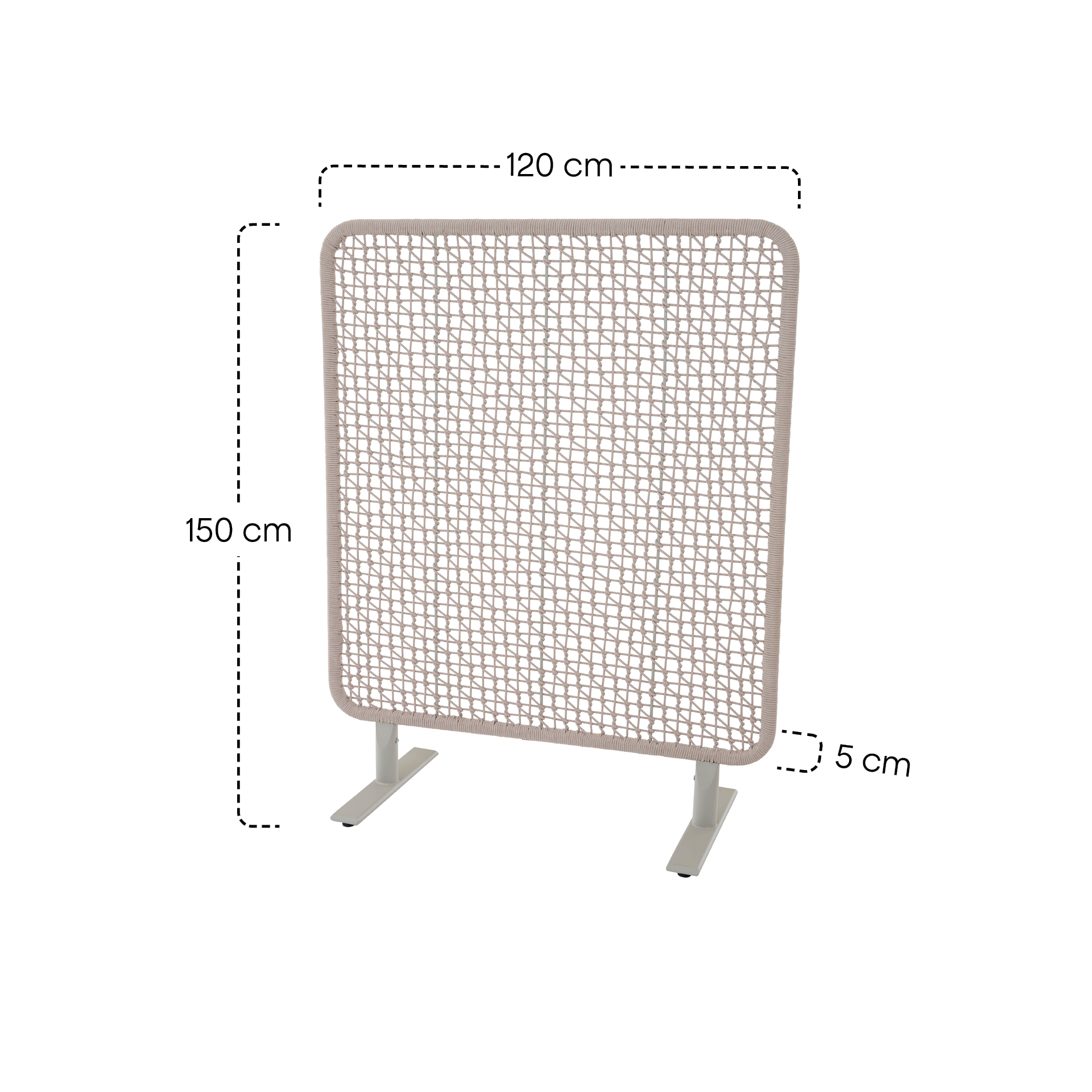 VISTO Raumteiler | 120 x 150 cm | taupe