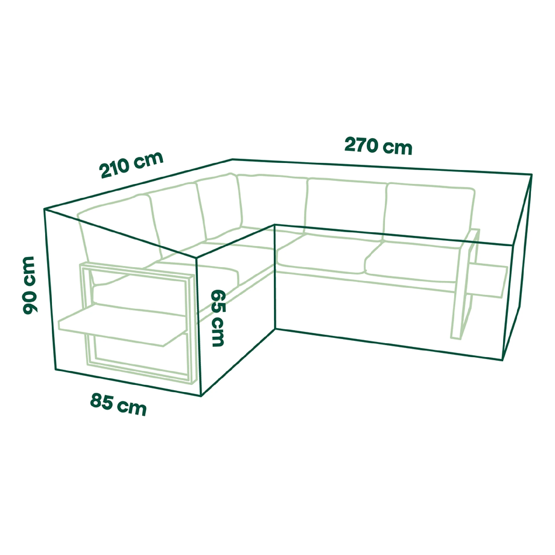 Schutzhülle Plus Loungeset | 270 x 210 x 85 x 65/...
