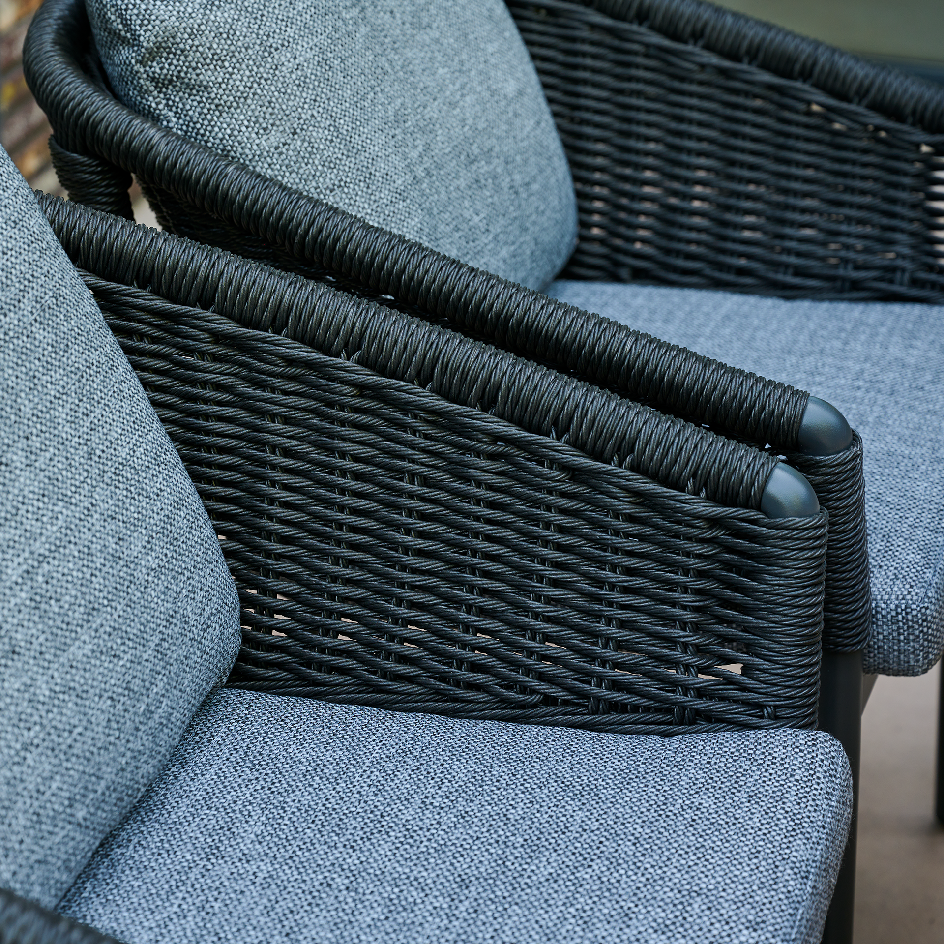 MERANO Stapelsessel | inkl. Kissen | schwarz / ant...