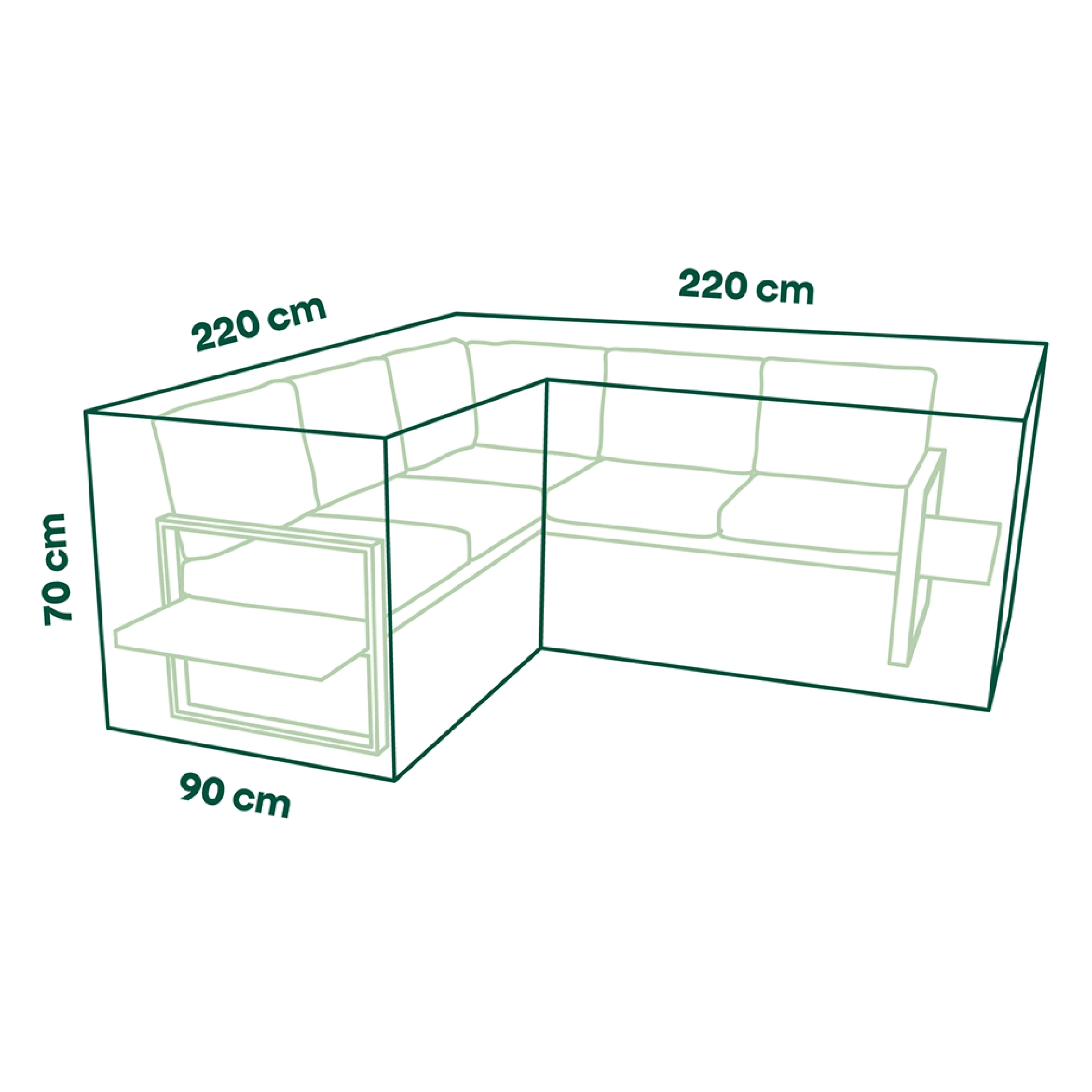 Schutzhülle Plus Loungeset | 220 x 220 x 90 x 70 ...