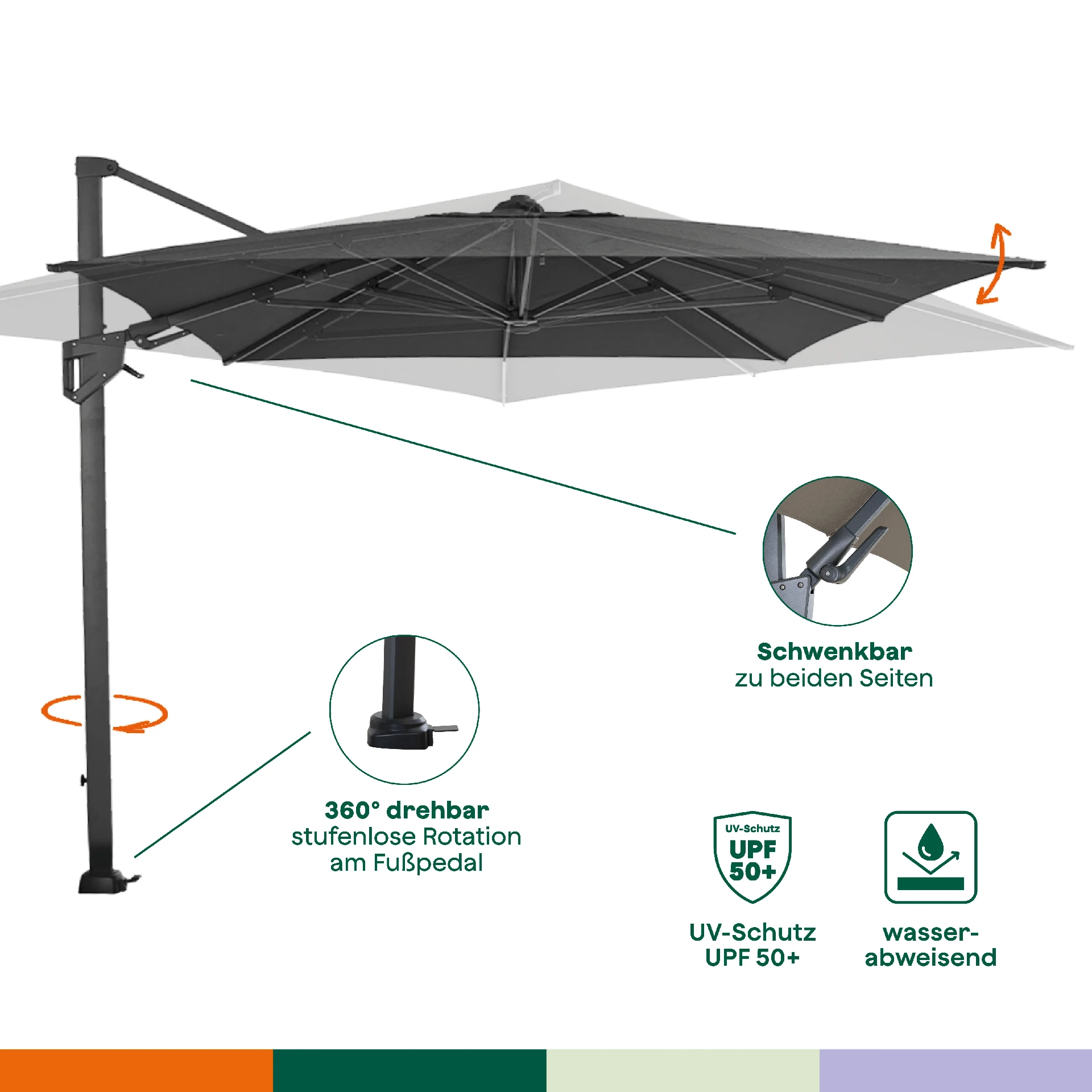 Zweefparasols | PINO N+ houtlook/taupe | SIENA GARD...