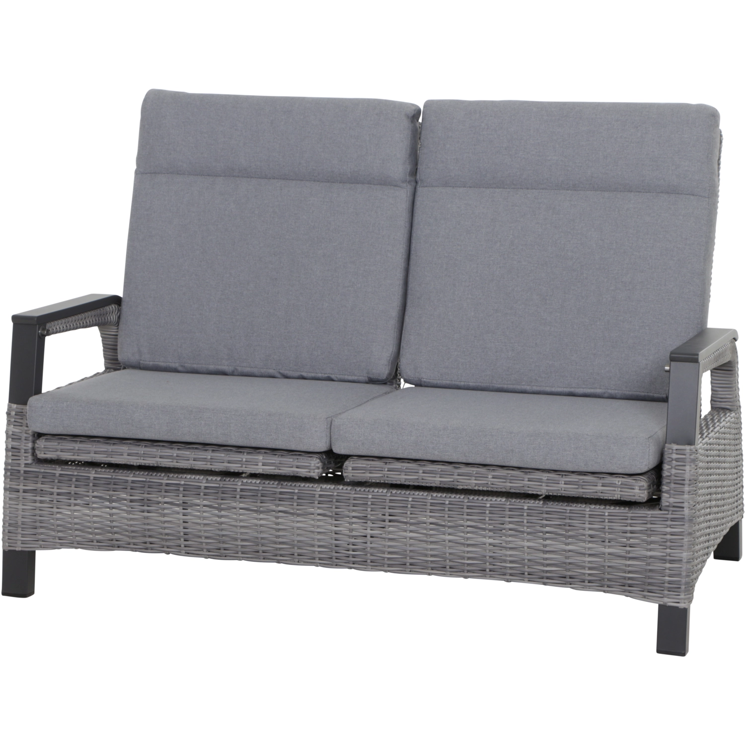 Solea Move Loungesofa | 2-Sitzer | Rattangeflecht schiefer-blau