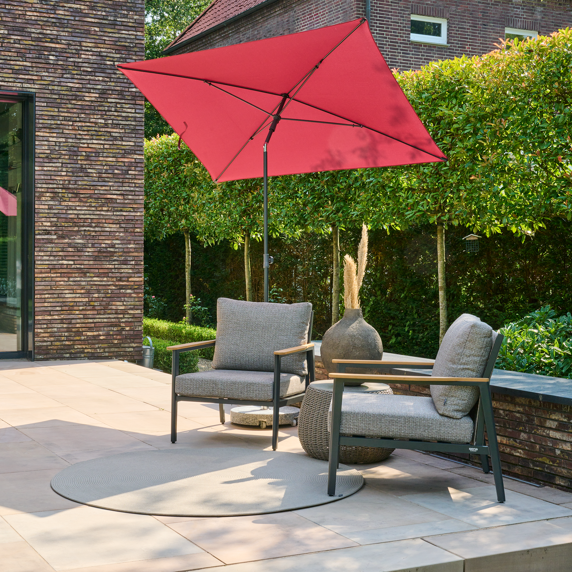 CITY Push Mittelstockschirm | 210 x 140 cm | plum ...