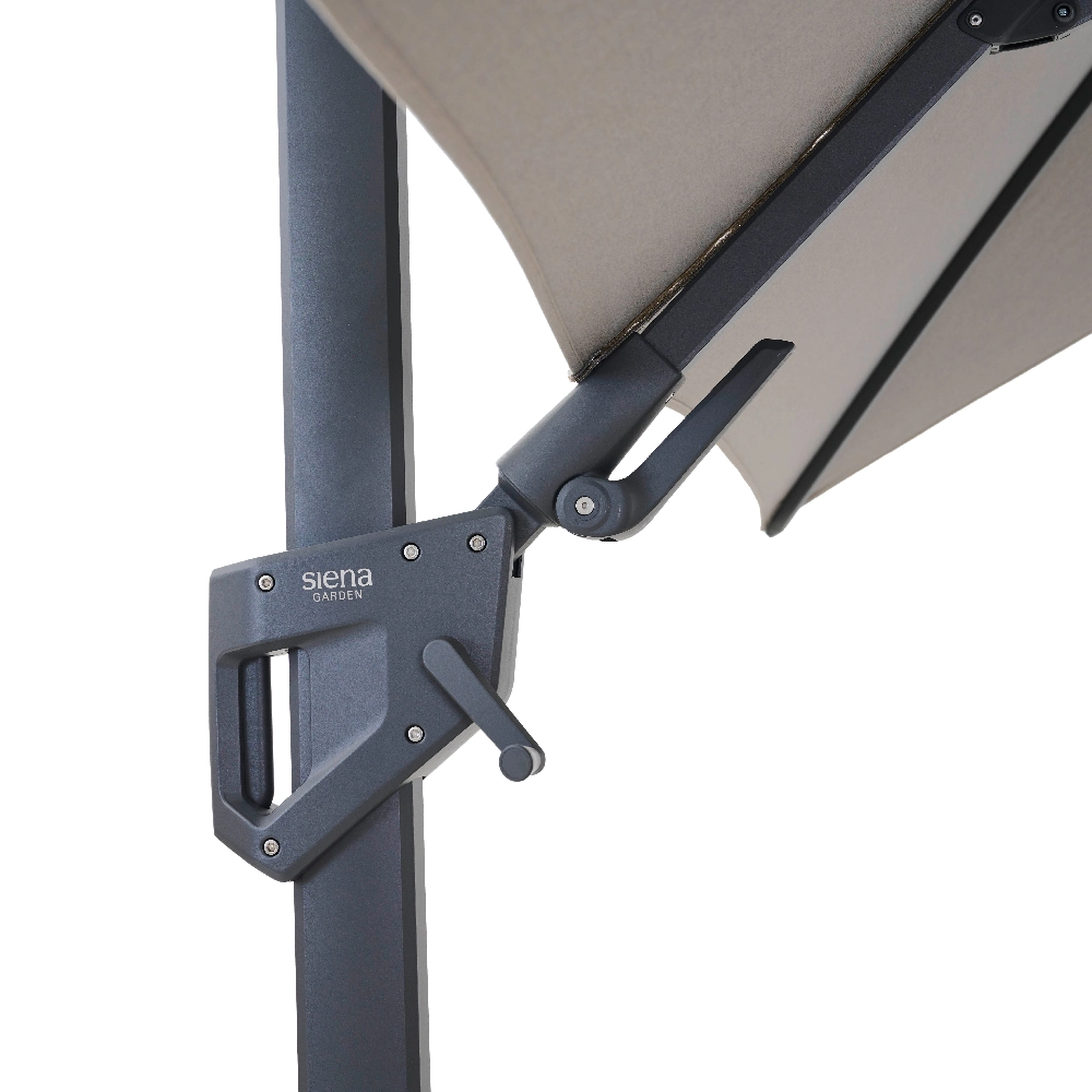 PINO N+ zweefparasol | 350 x 260 cm | taupe gemêleerd...