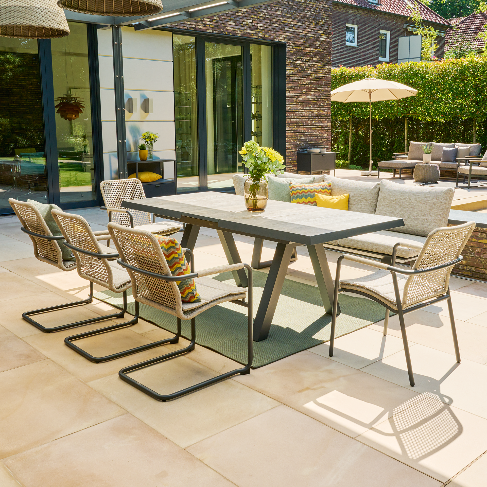 REPTON Schwingstuhl | mix taupe / anthrazit
