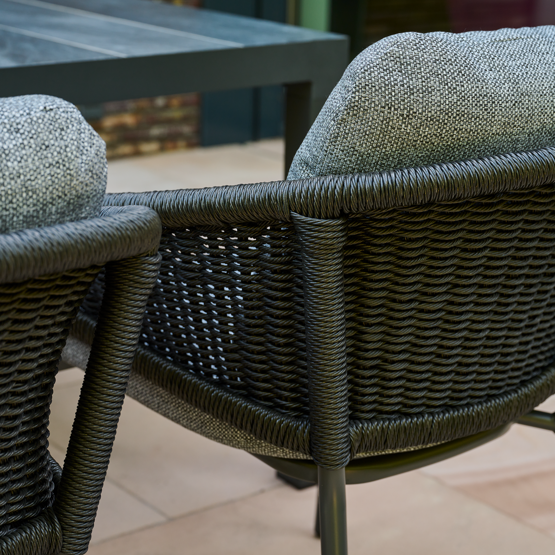 MERANO Stapelsessel | inkl. Kissen | schwarz / ant...