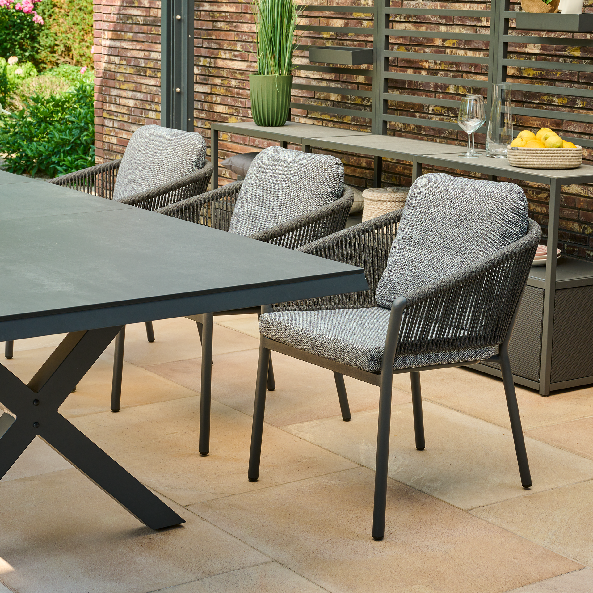 MERANO Stapelsessel | inkl. Kissen | basalt grey /...