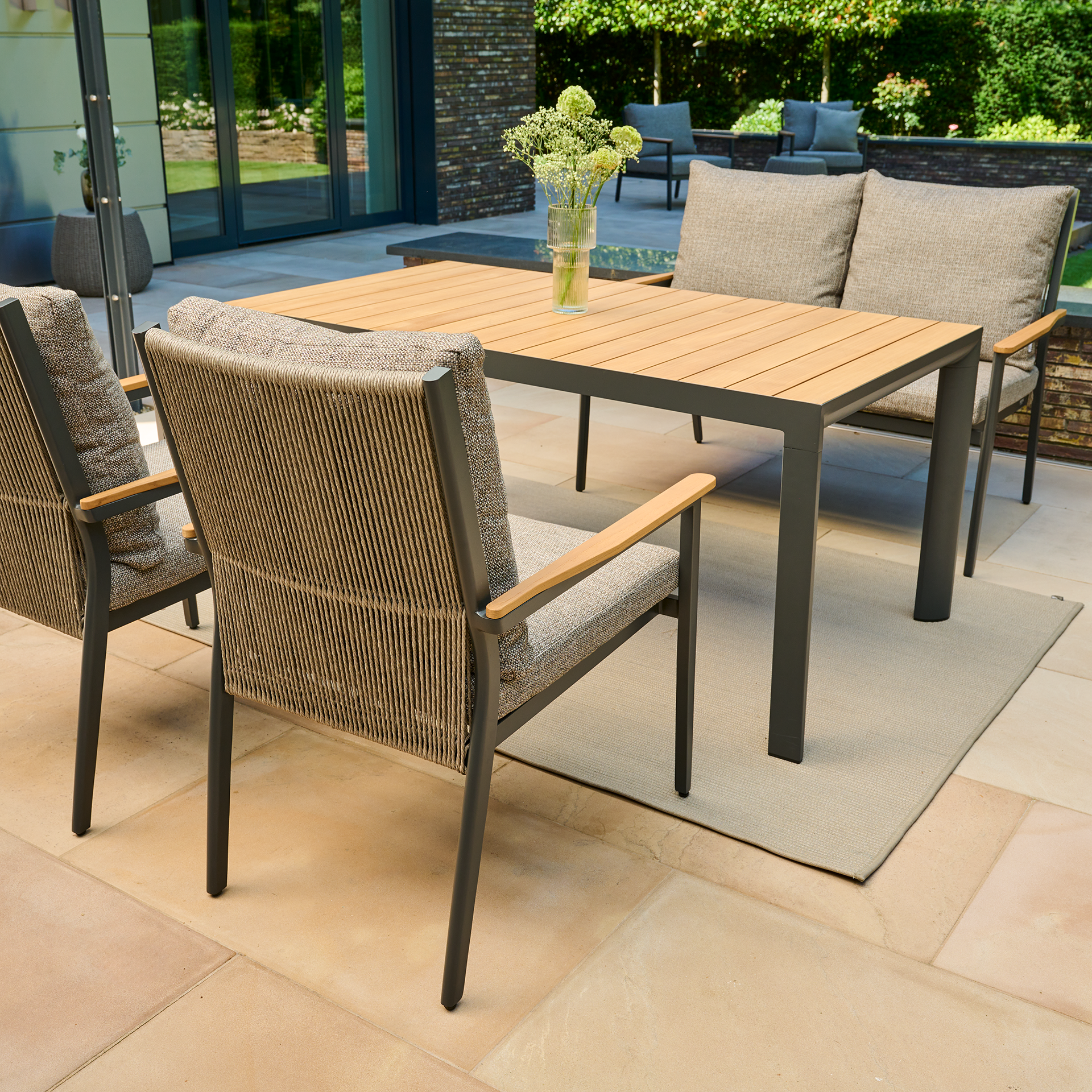 LIGURIA 2er Bank Comfort Plus | taupe braun / anth...