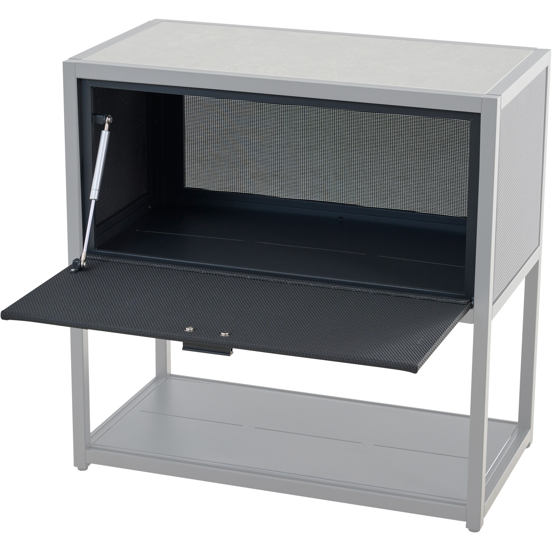 CLARK Regalsystem | Frontklappe | 75 x 33,2 x 10 cm | grau / anthrazit