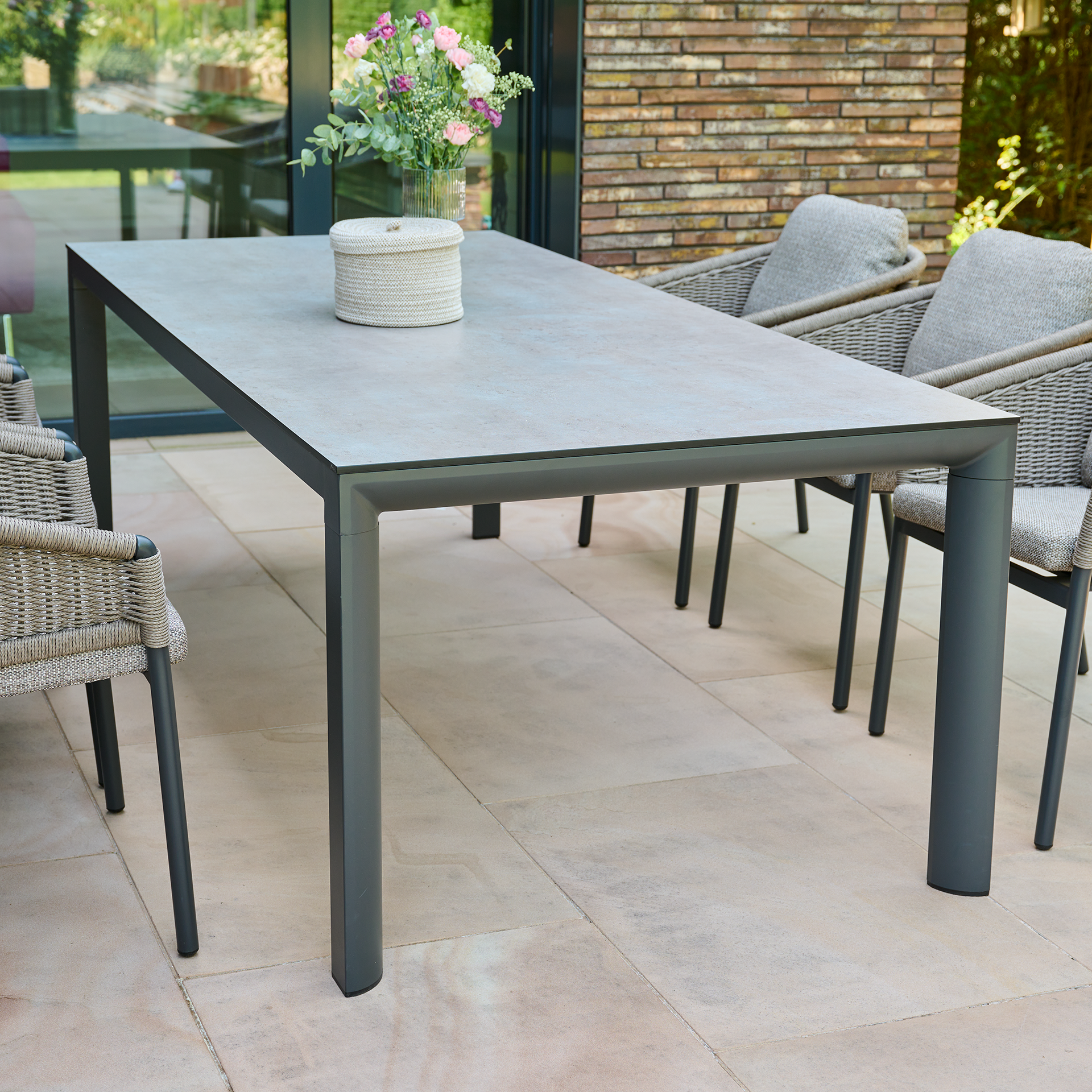 Gartentisch SILVA matt anthrazit / HPL | Esstisch ...