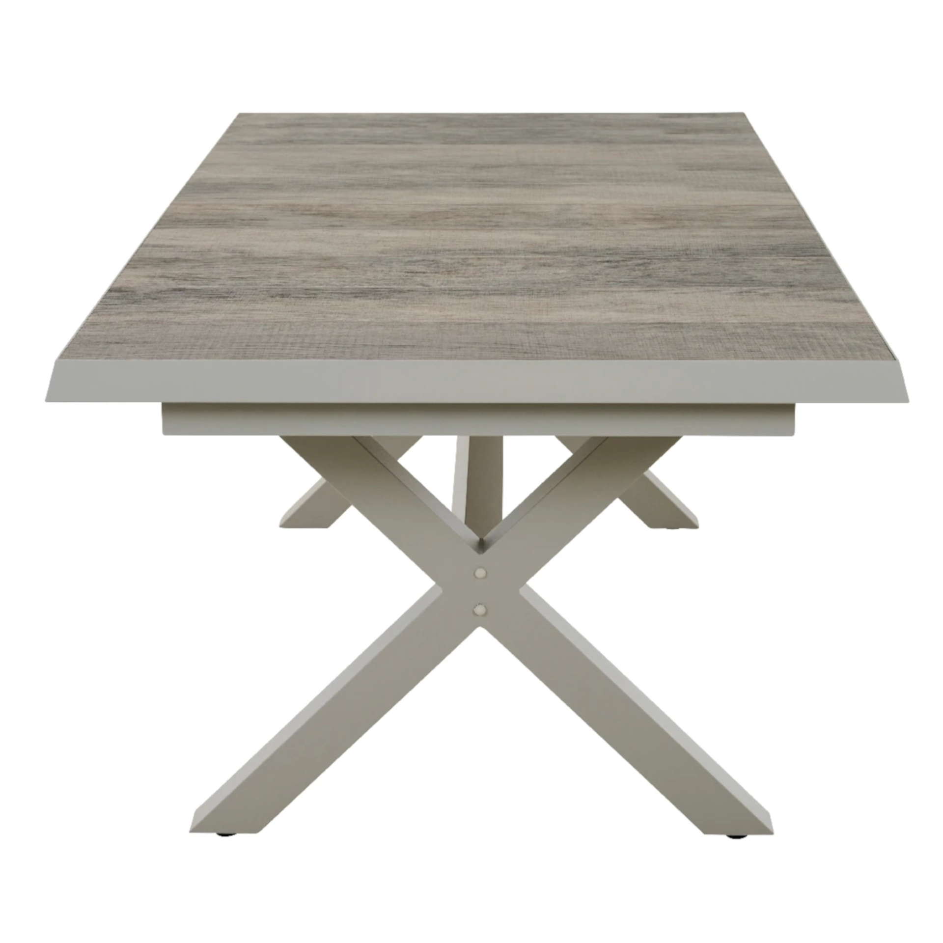 SINCRO / CORIDO Gartenmöbel Set | 6 Sitzplätze | washed grey / mixed taupe | inkl. Auflage
