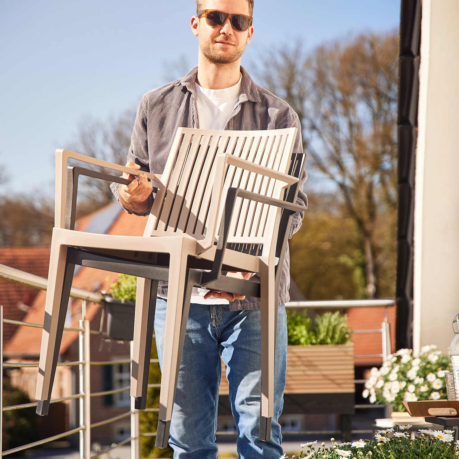 Gartensessel stapelbar Urban Lights Lane anthrazit