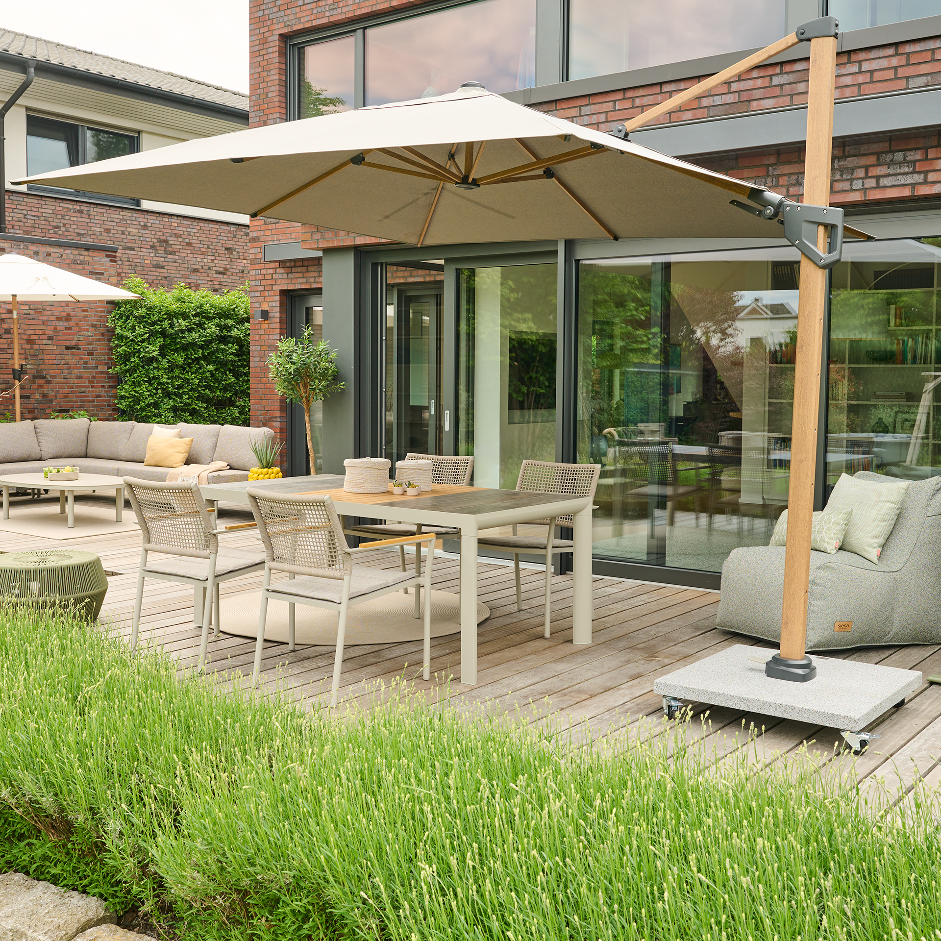 KENT Stapelsessel | Teakholz FSC 100 % | taupe gra...