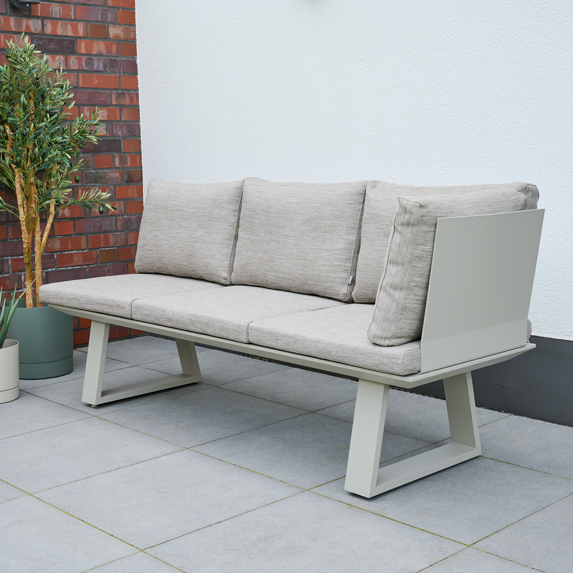 REPTON Ecklehne | mix taupe / seidengrau