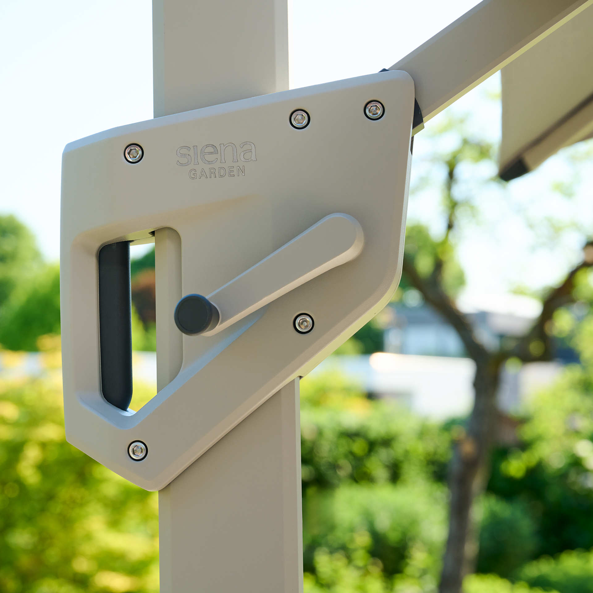 PINO Ampelschirm | 310 x 210 cm | taupe-meliert / ...