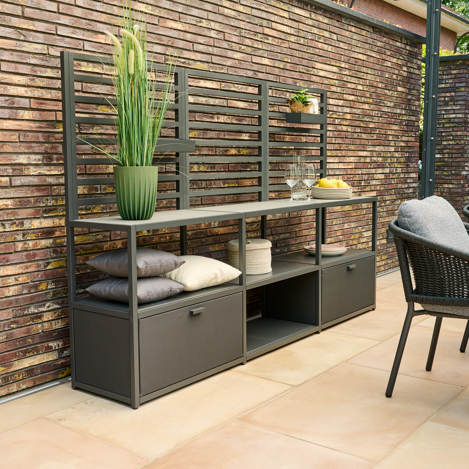 CLARK Regal | 75 x 40 x 145 cm | anthrazit