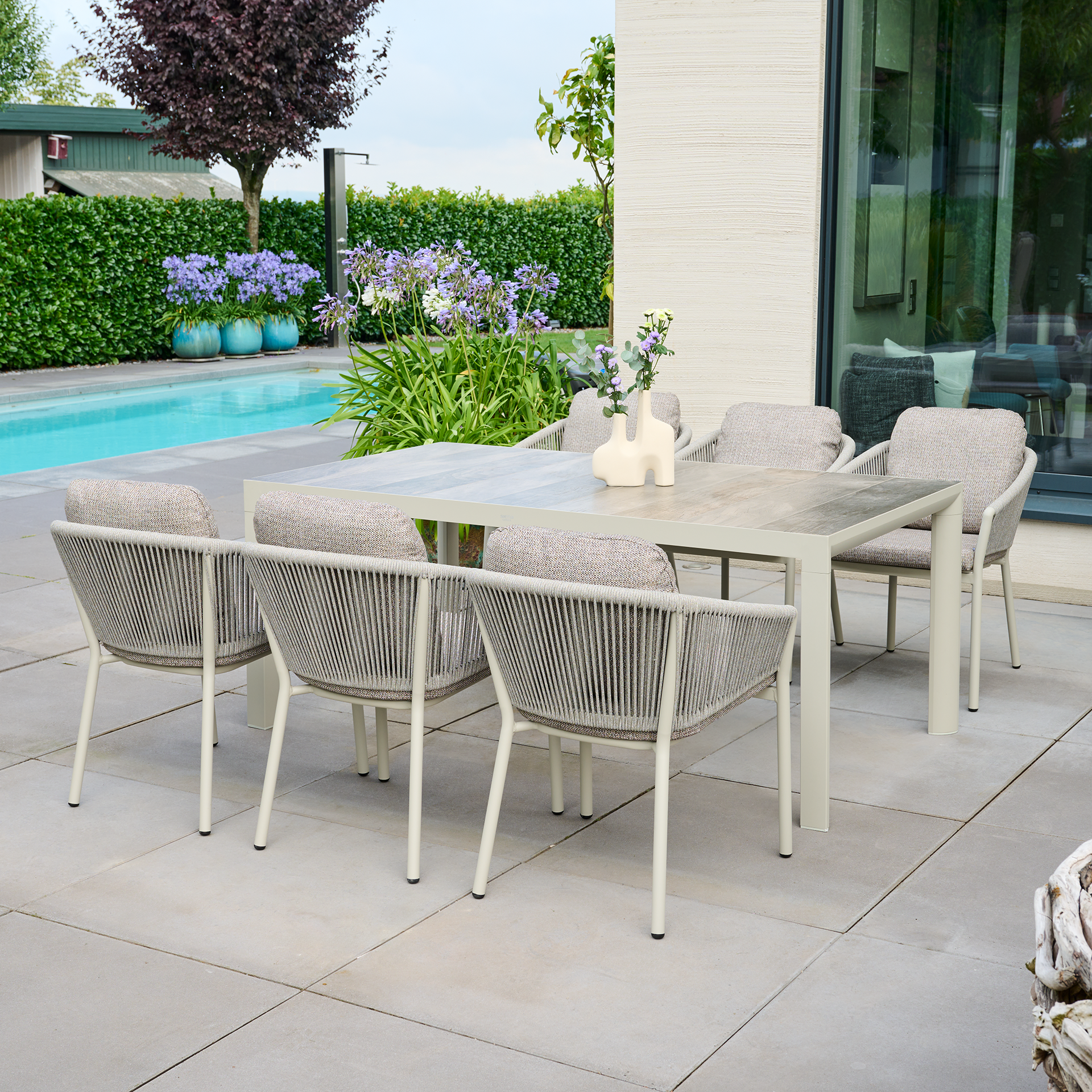 Gartentisch SILVA matt seidengrau / Keramik | Esst...