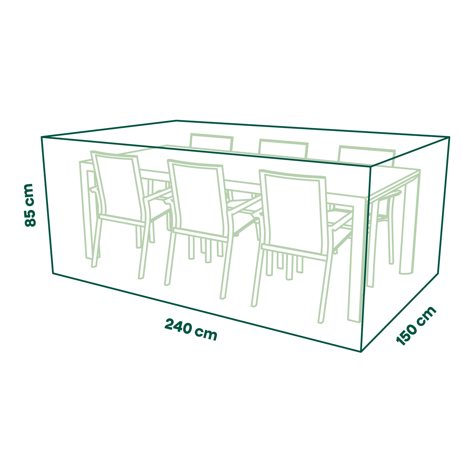 Schutzhülle Plus Sitzgruppe | 240 x 150 x 85 cm