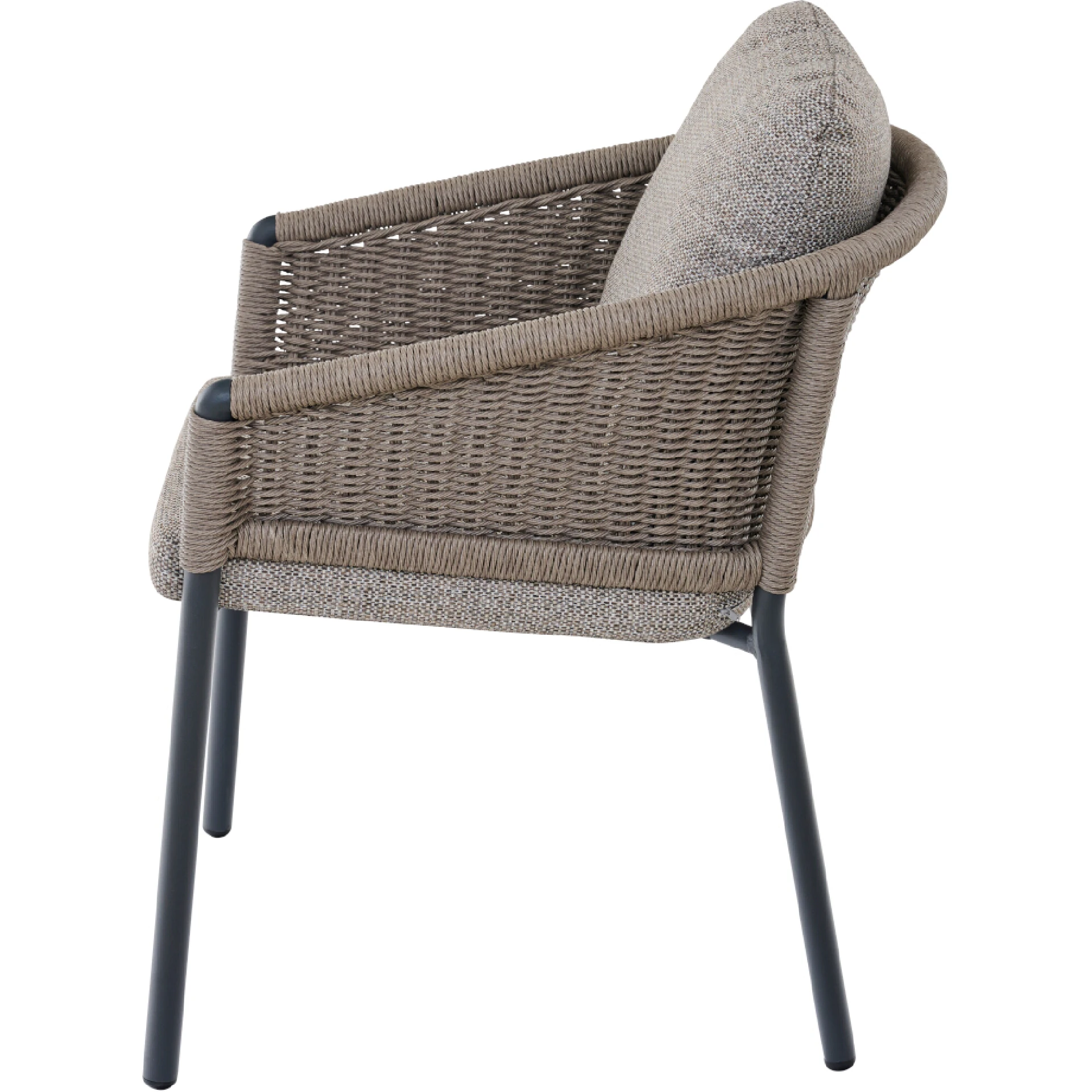 MERANO Stapelsessel | inkl. Kissen | taupe / anthr...