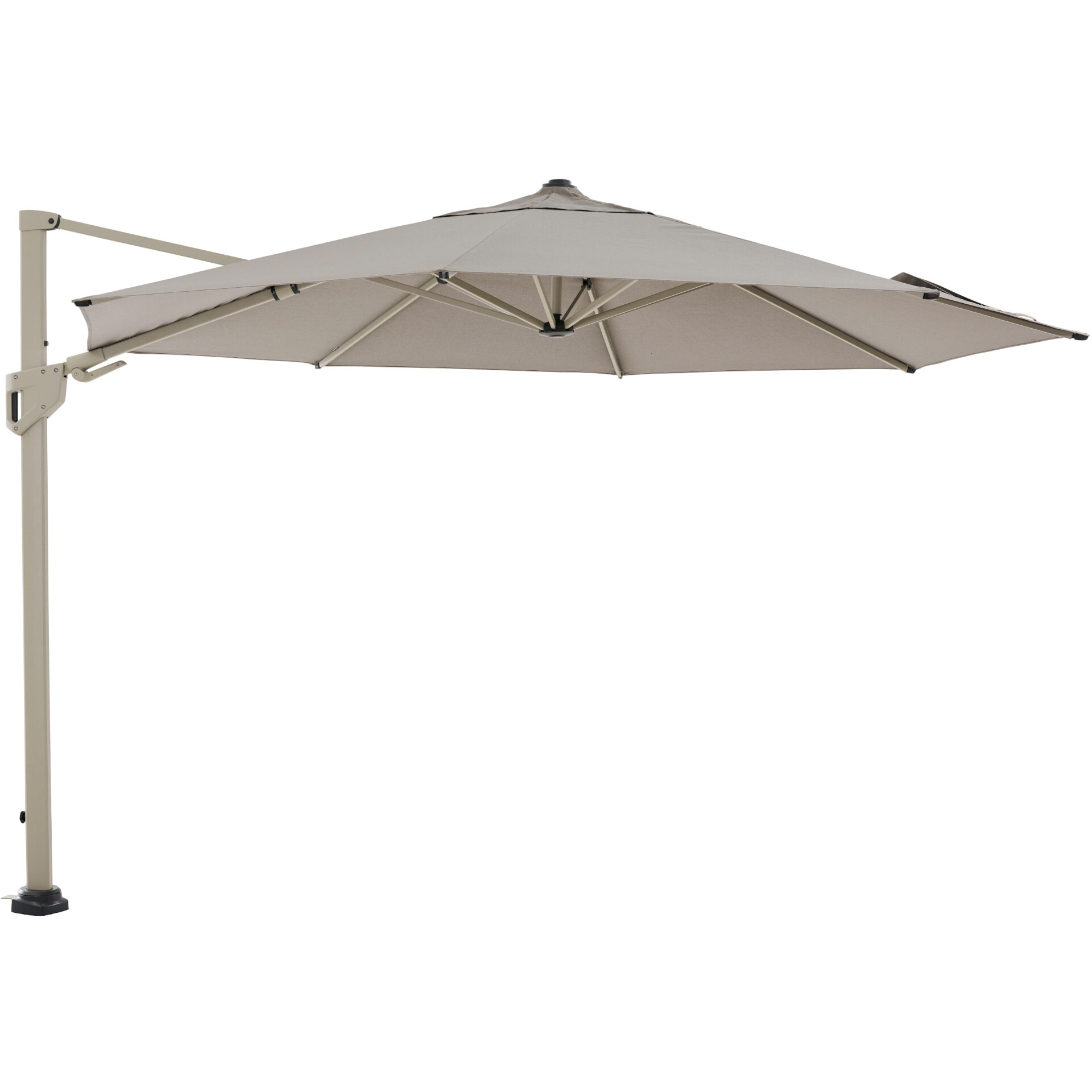 PINO N+ Ampelschirm | Ø 350 cm | taupe-meliert / seidengrau