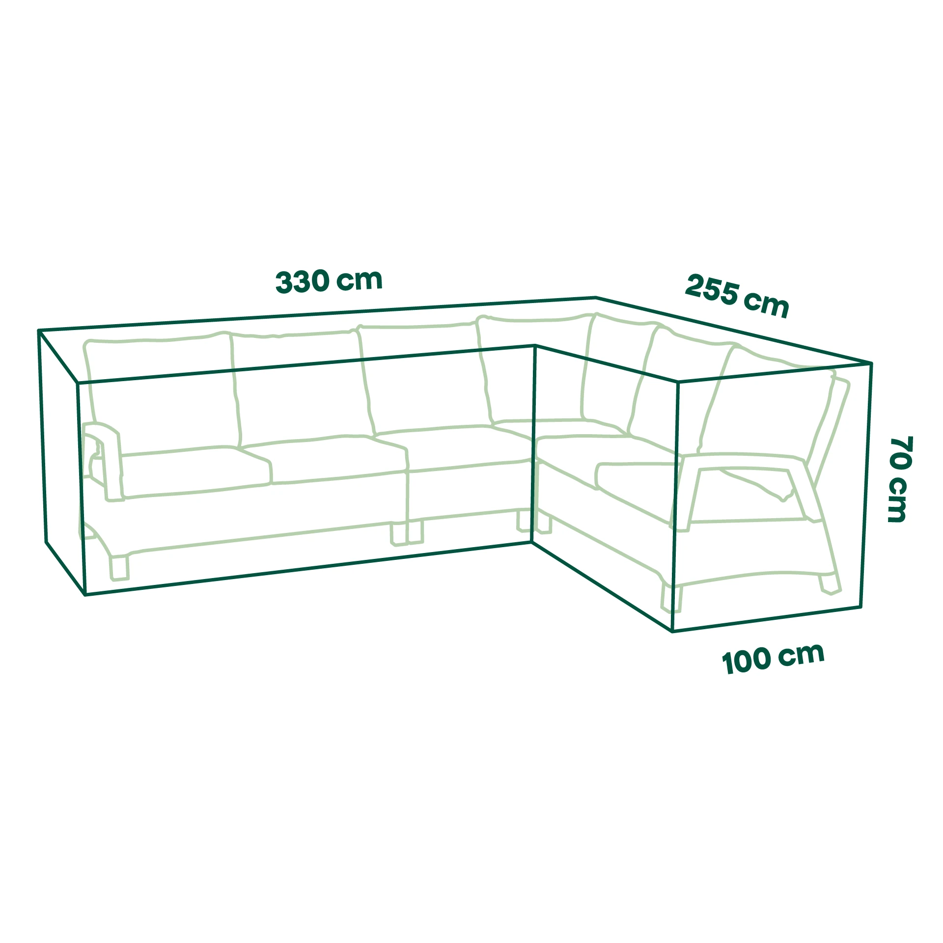 Schutzhülle Plus Loungeset | 330 x 255 x 100 x 70...