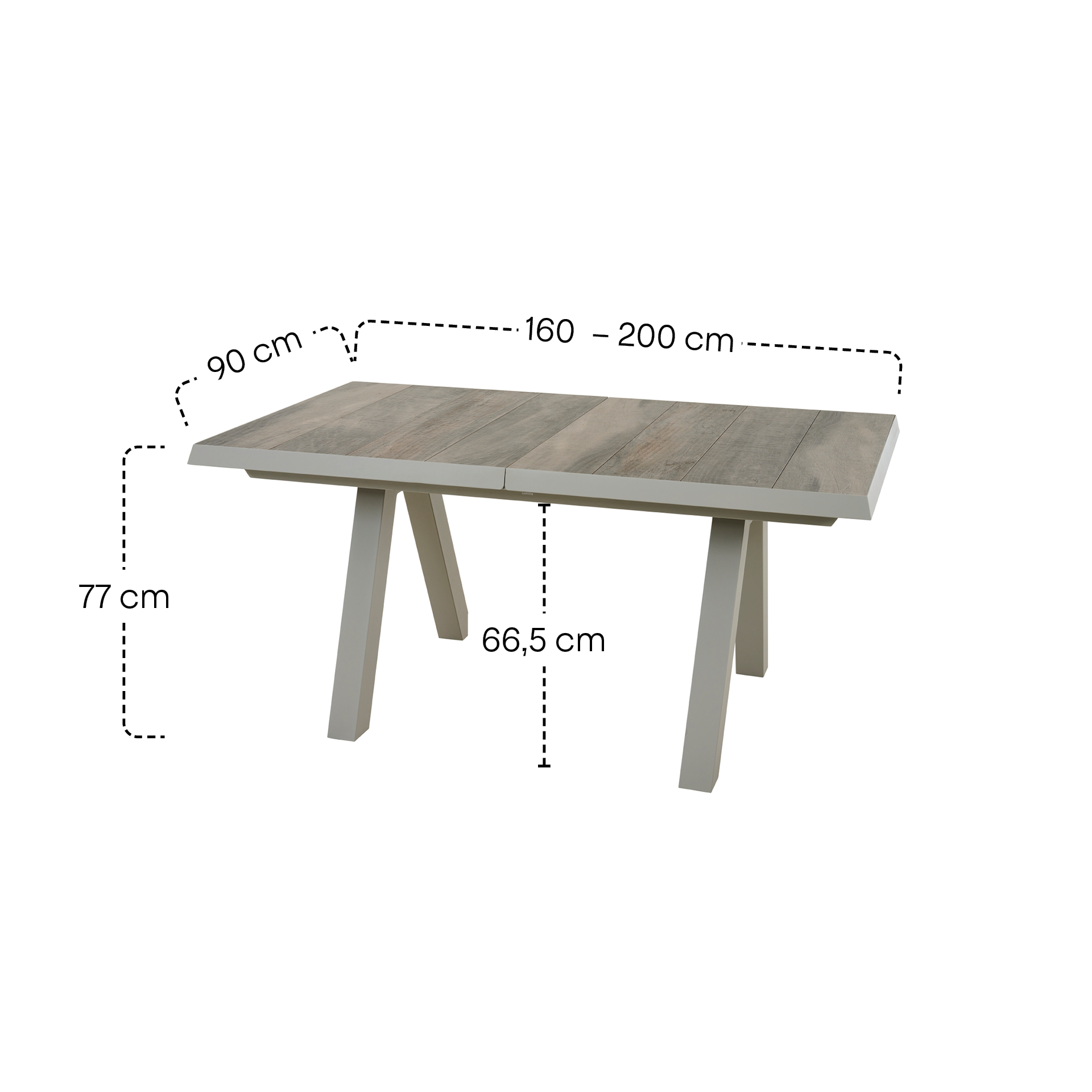 Ausziehtisch TIRANA matt seidengrau / Keramik | Ga...