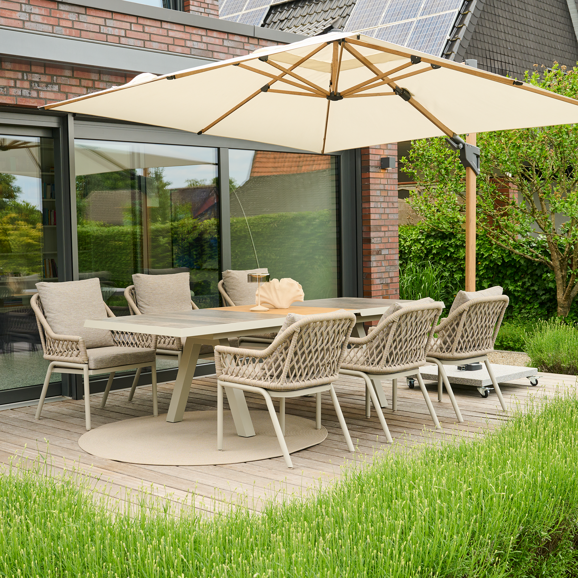 CHESTER Gartensessel Comfort plus | taupe grau / s...