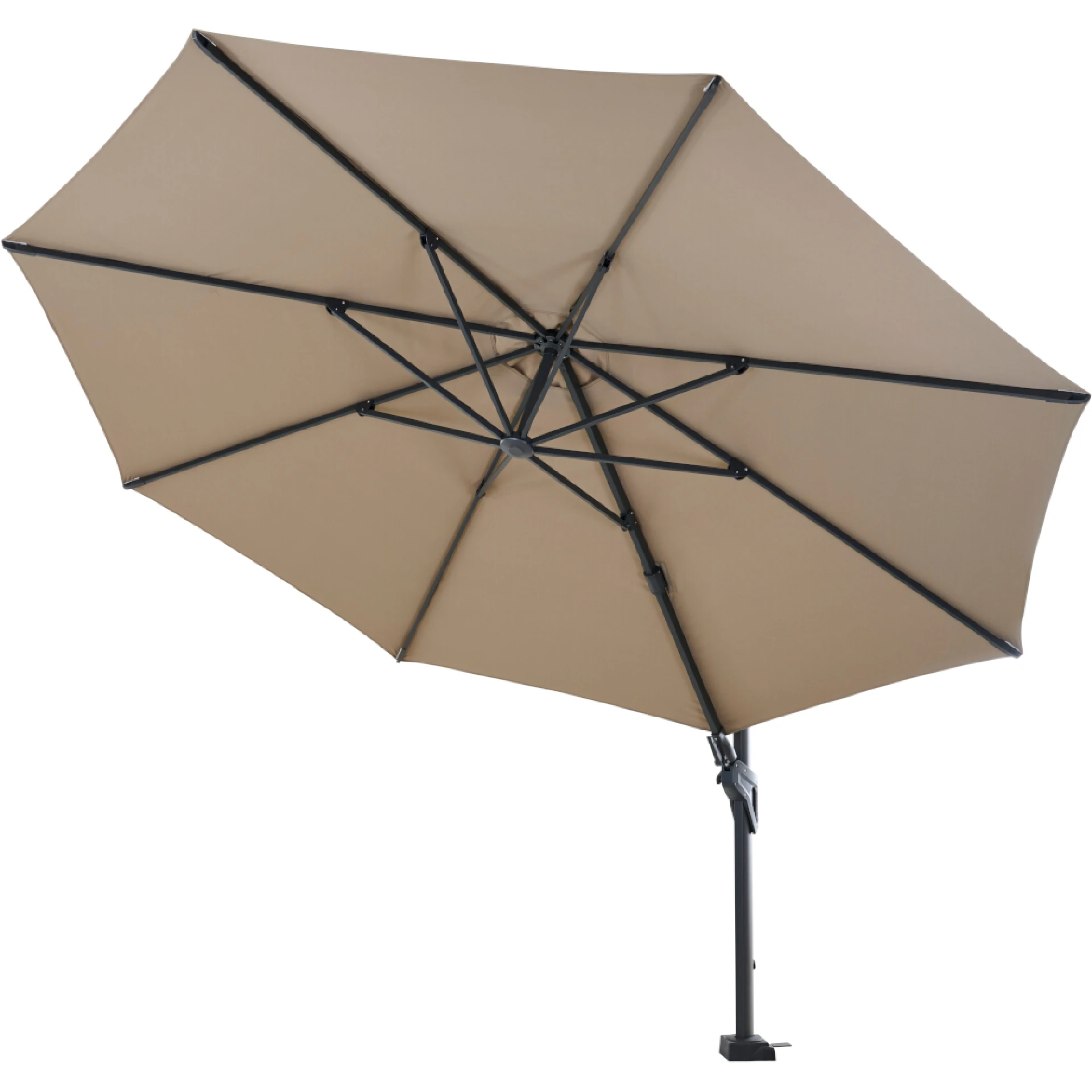 FAGUS N+ Ampelschirm | Ø 350 cm | taupe / anthraz...