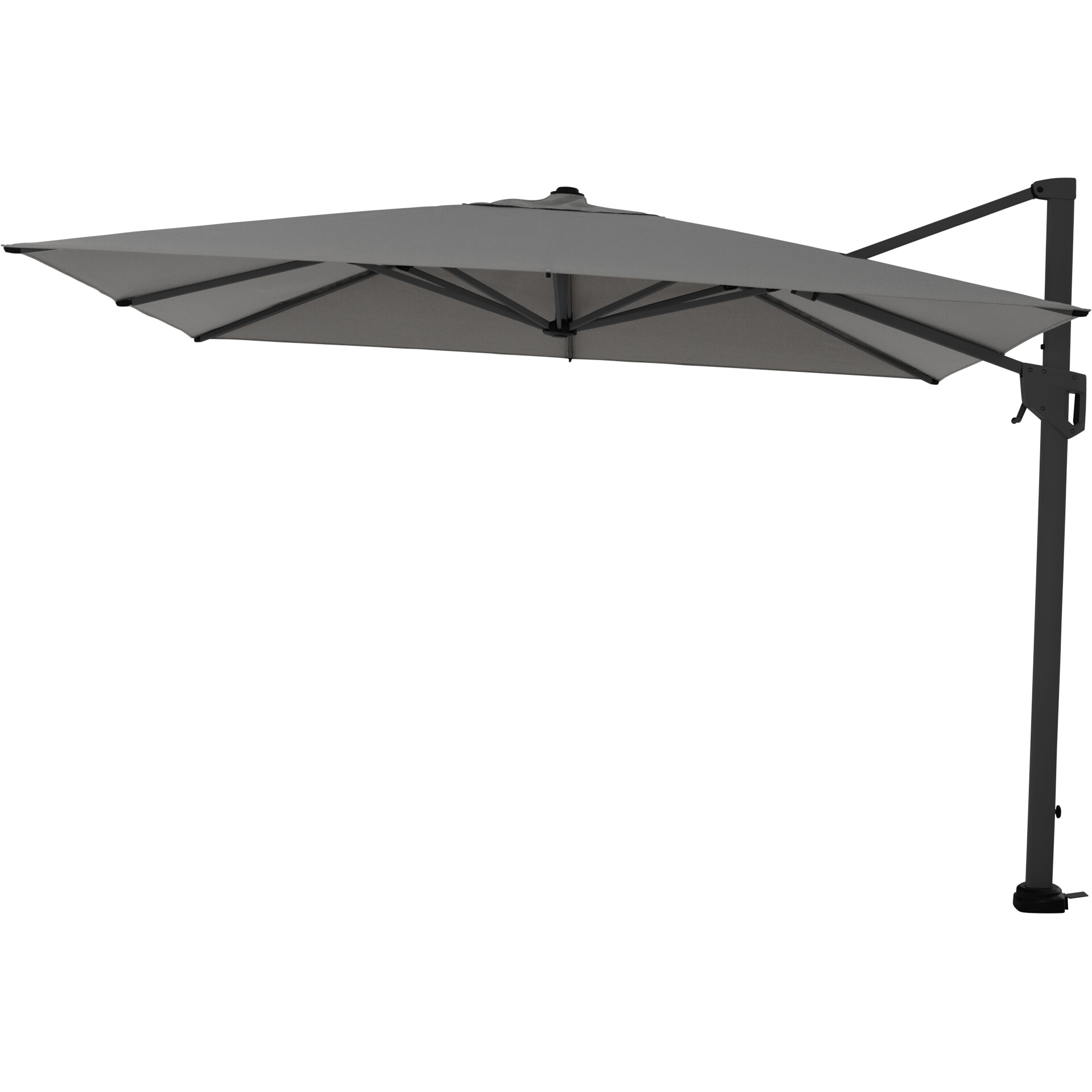 PINO Ampelschirm | 310 x 210 cm | grau-meliert / anthrazit