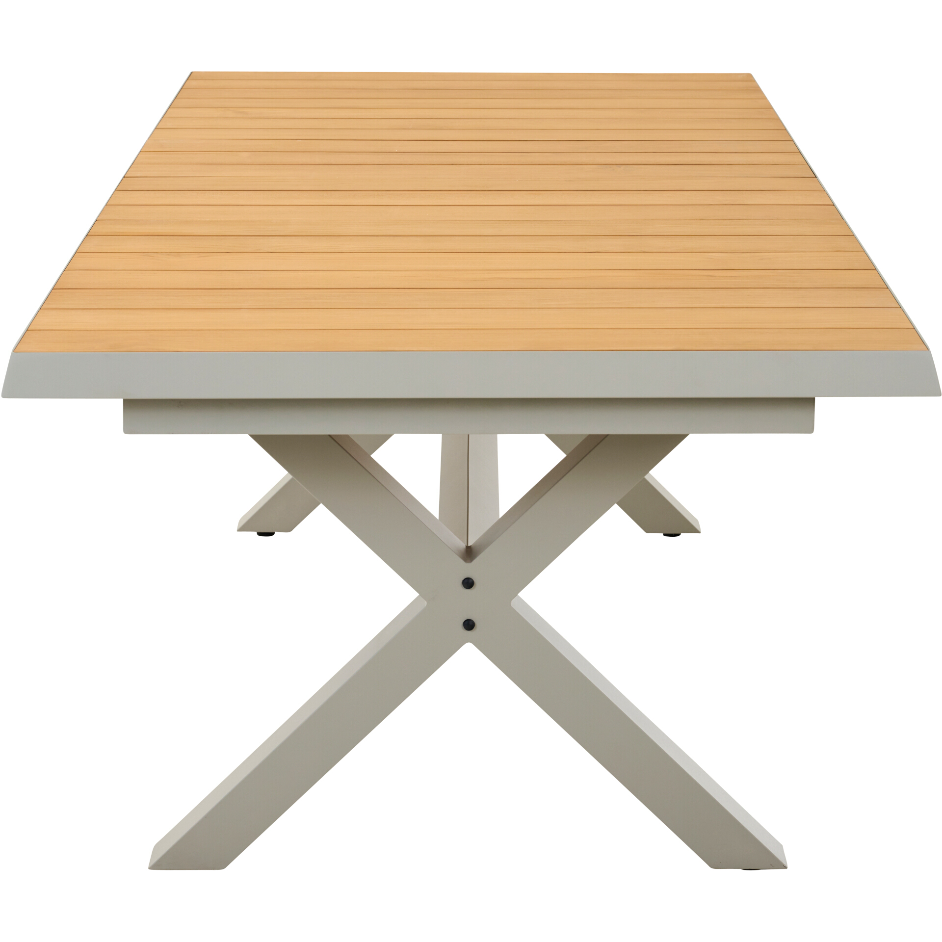 Ausziehtisch SINCRO matt seidengrau / Teak FSC | G...