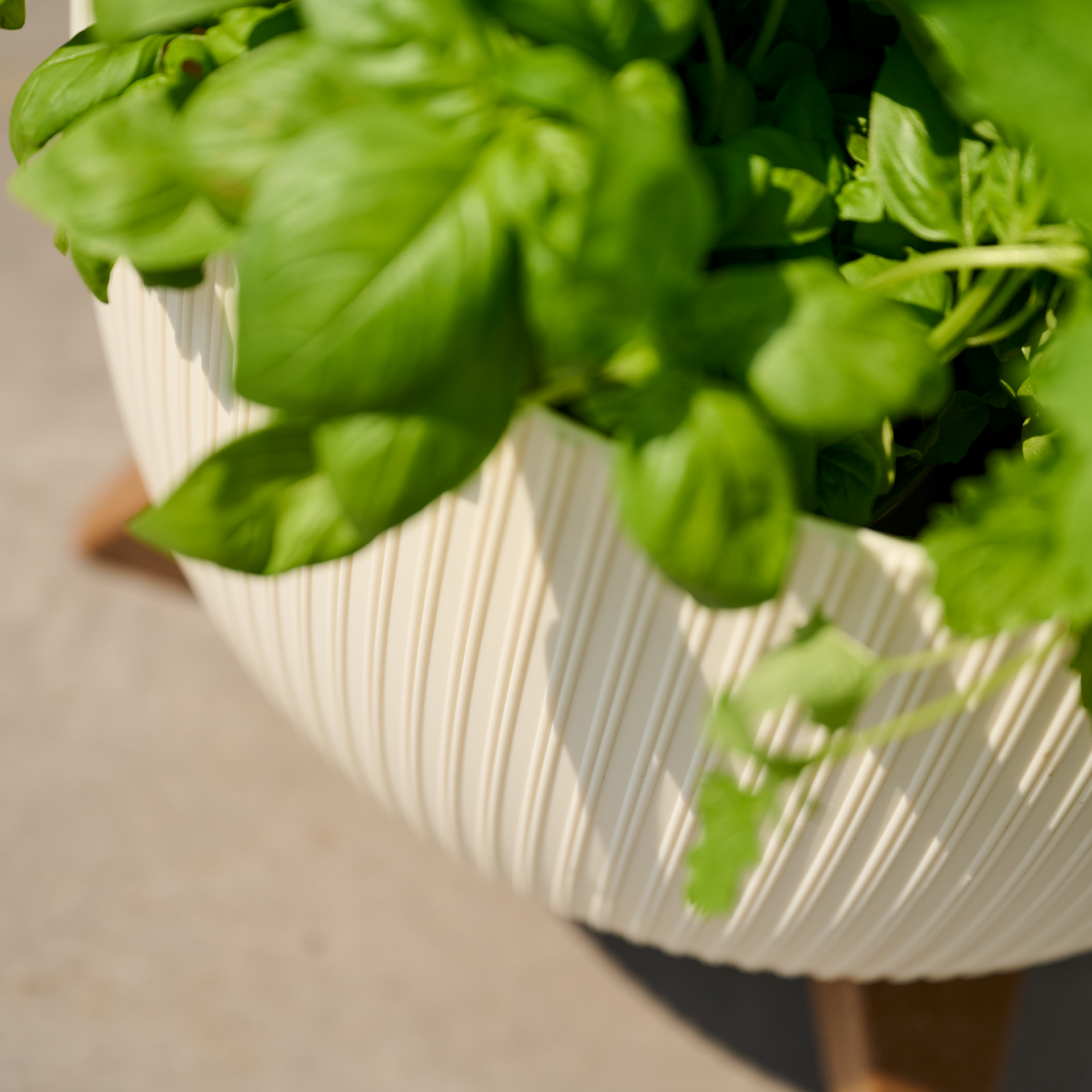 Blumentopf | Oslo Stripe weiß Ø 40 x 25 cm | SIE...