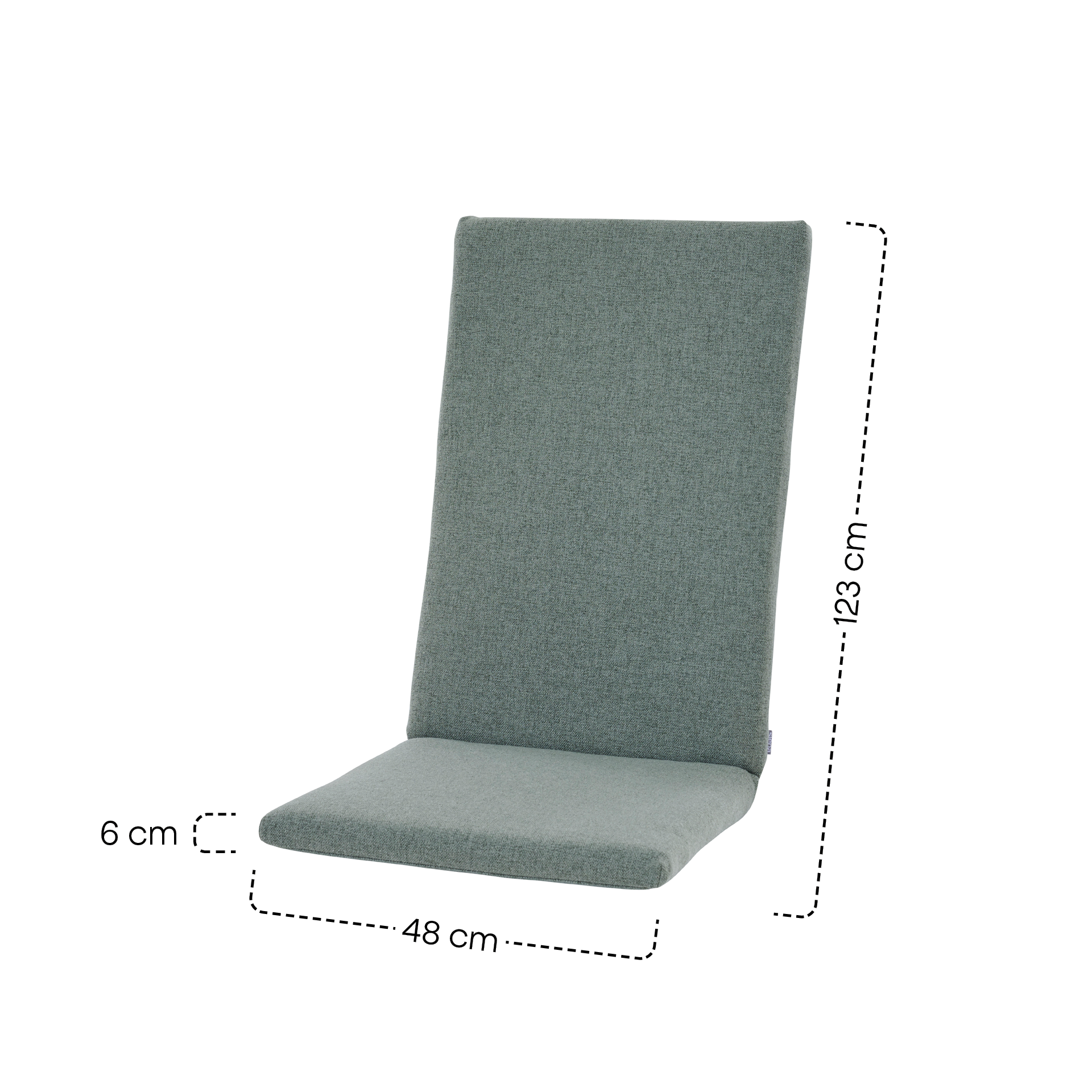 COLORFUL Sesselauflage | vetiver | 123 cm