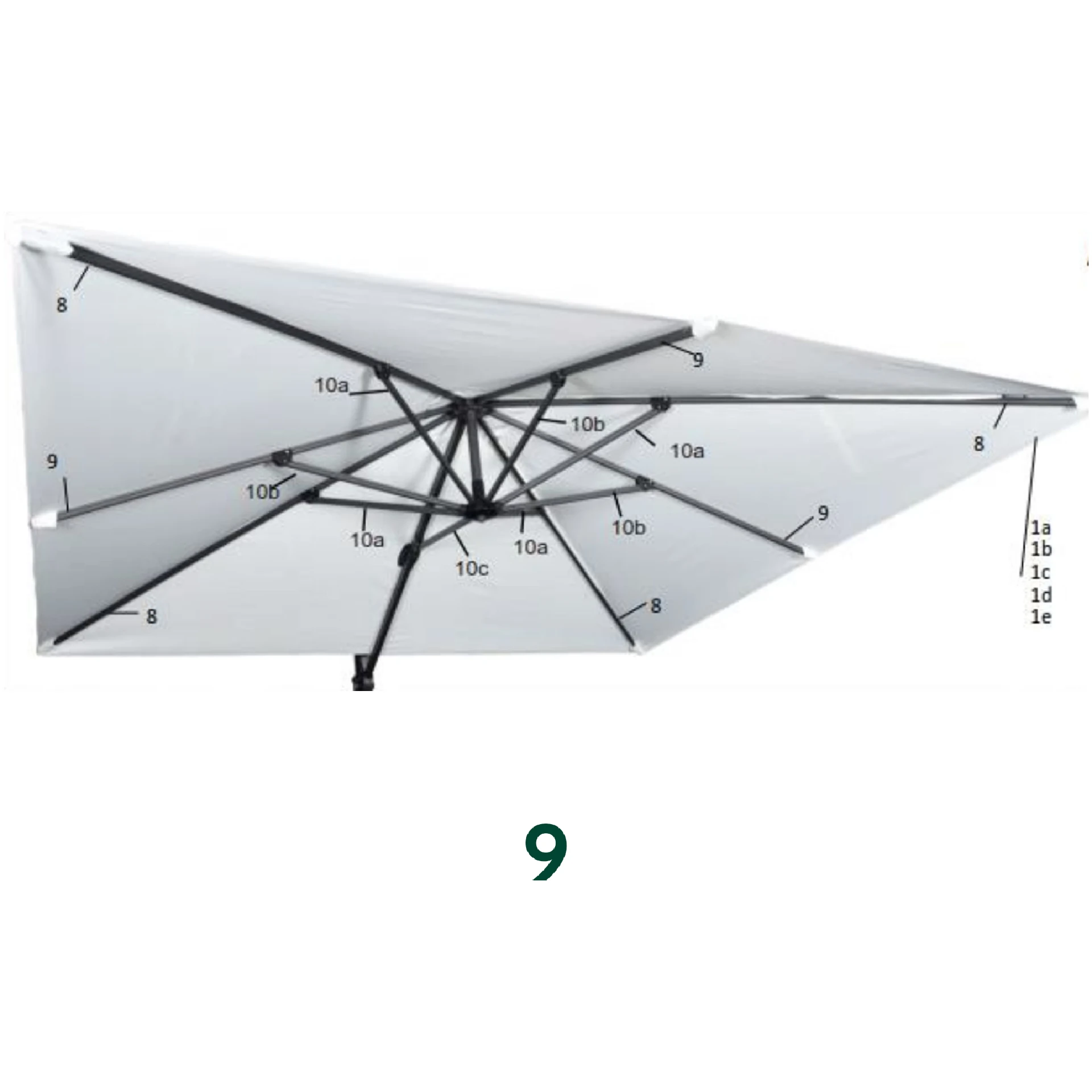 Strebe zu SUNSET N+ Ampelschirm