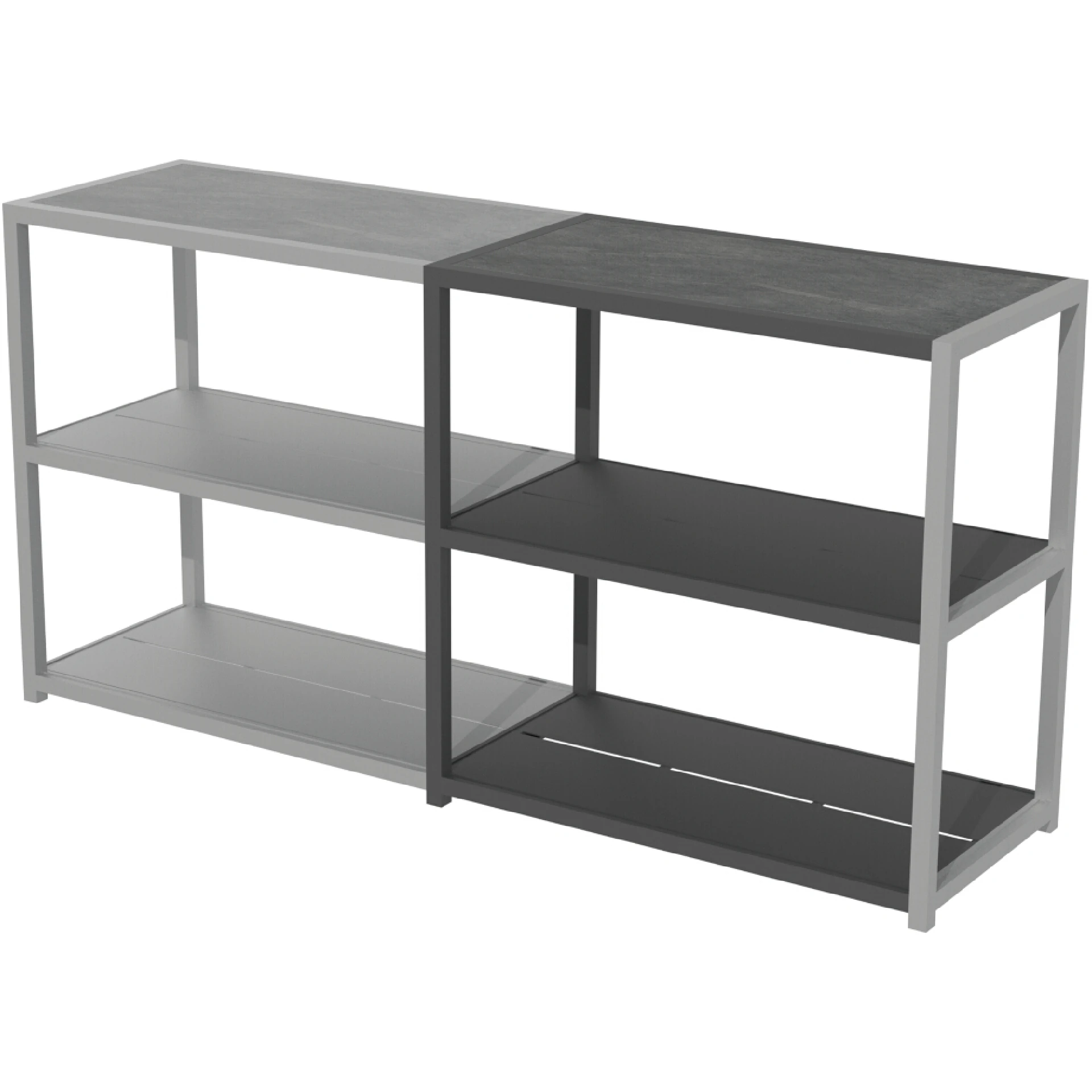 CLARK Regalsystem | Erweiterungsset | 75 x 40 x 75 cm | anthrazit