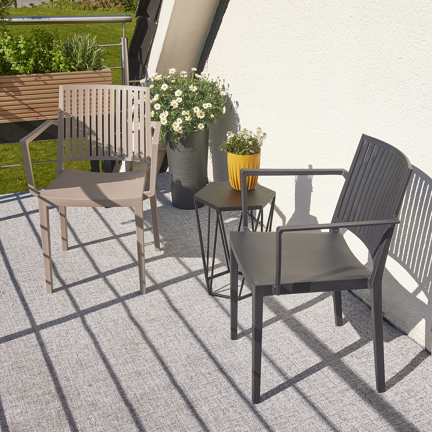 Gartensessel stapelbar Urban Lights Lane anthrazit