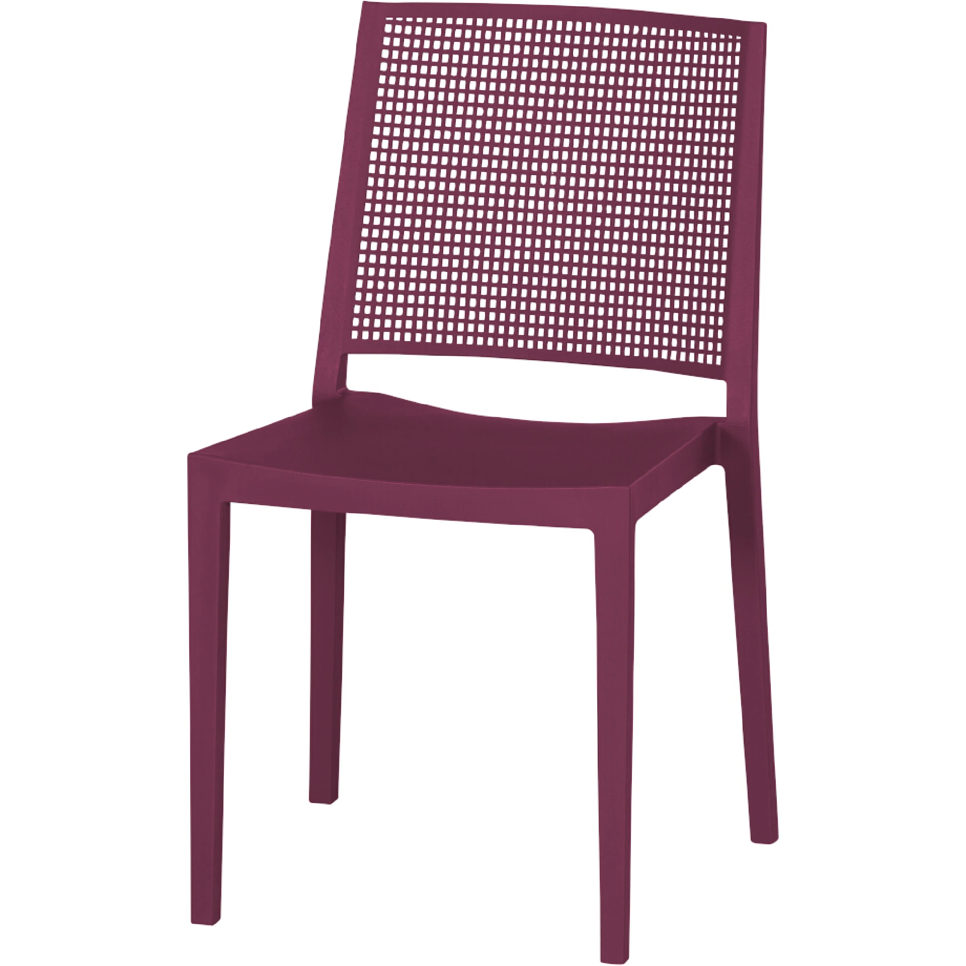 SQUARE Stapelstuhl | bordeaux | Urban Lights