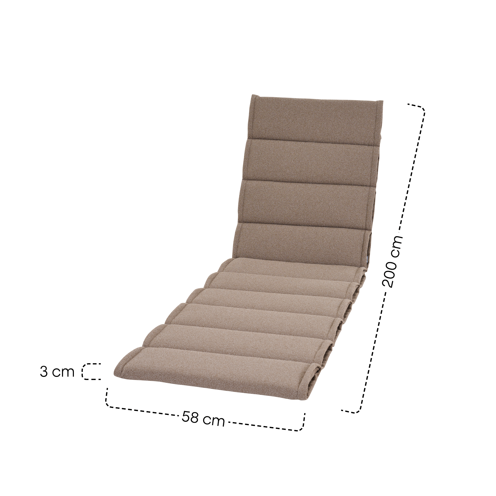 MALU Liegenauflage | fango | 200 x 58 cm