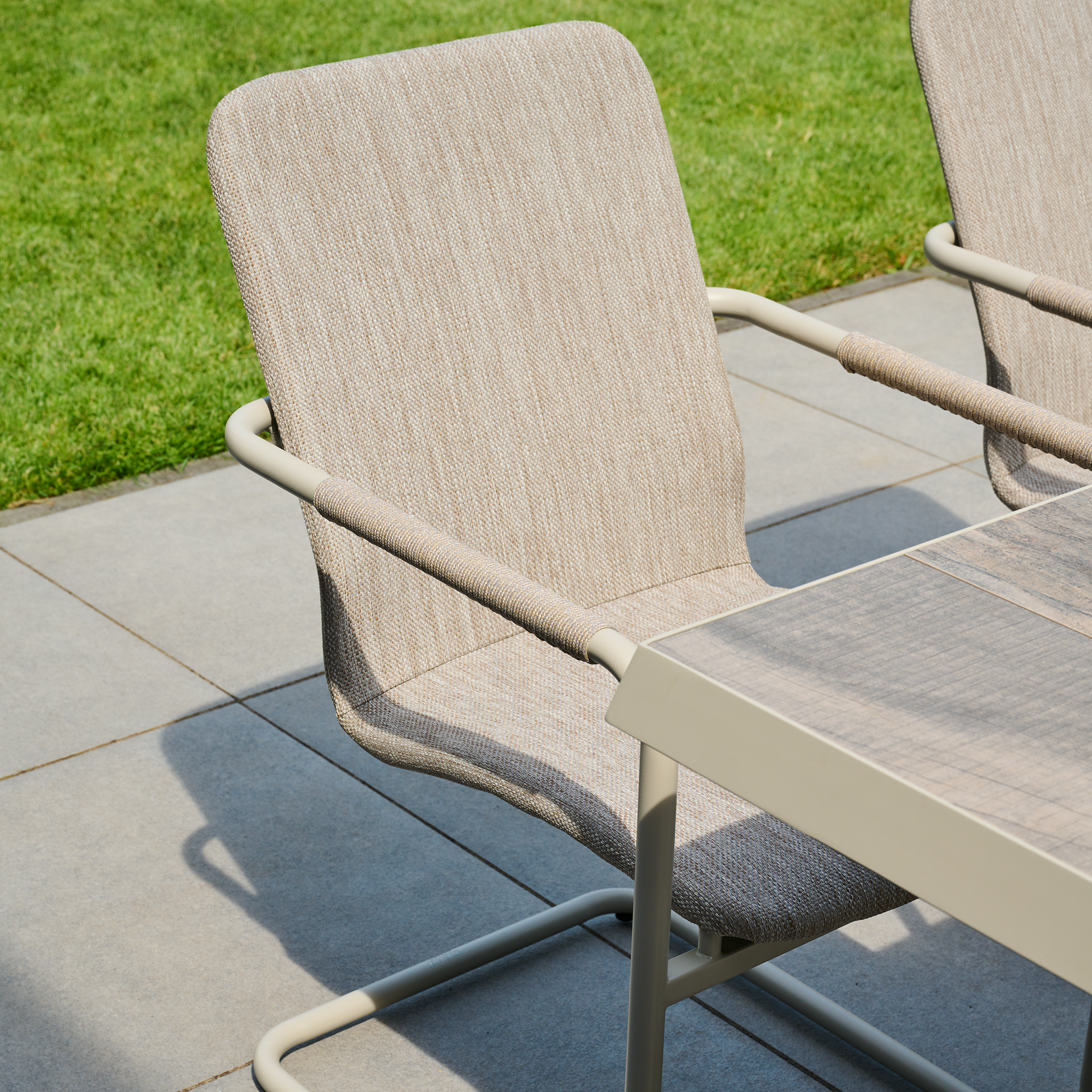 REPTON Schwingstuhl | mix taupe / seidengrau