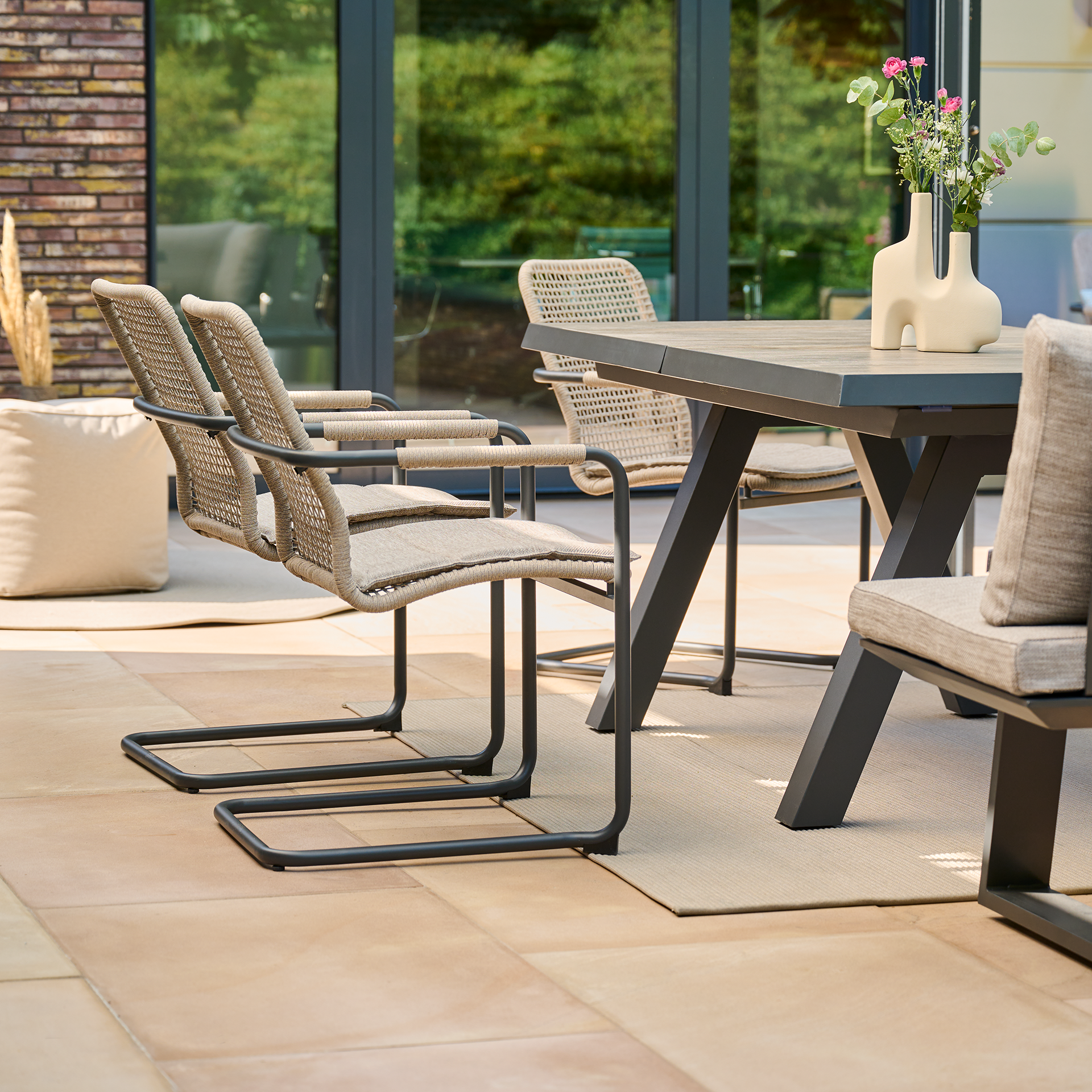 REPTON Schwingstuhl | mix taupe / anthrazit