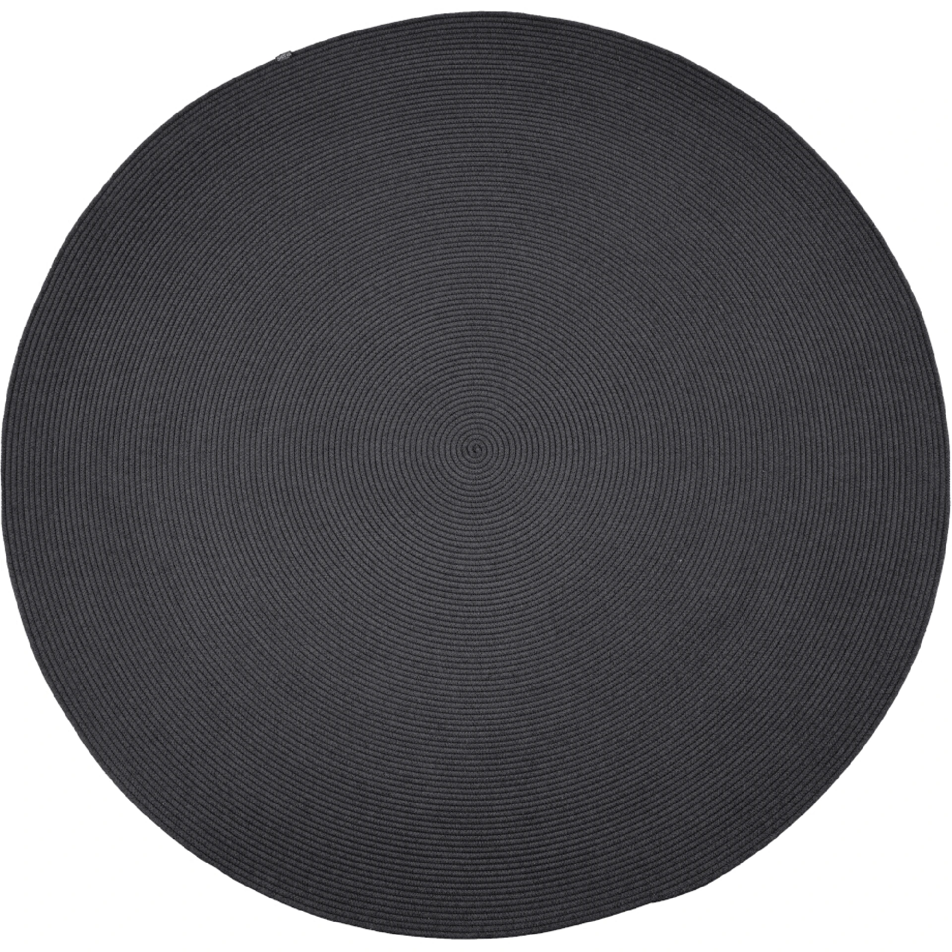 LINARO Outdoorteppich | Ø 160 cm | dunkelgrau