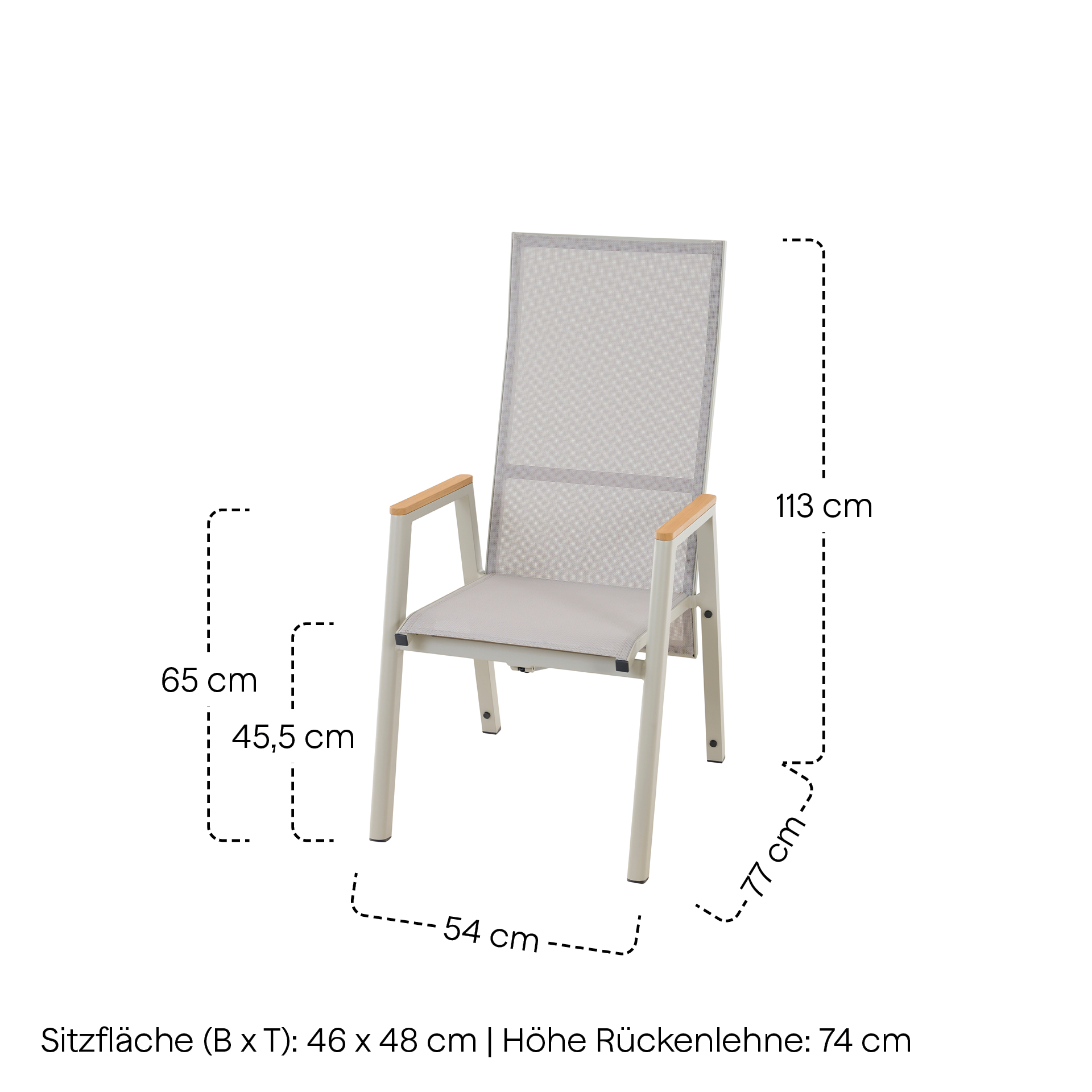 BOLOGNA Move Sessel | Teakholz FSC 100 % | taupe g...