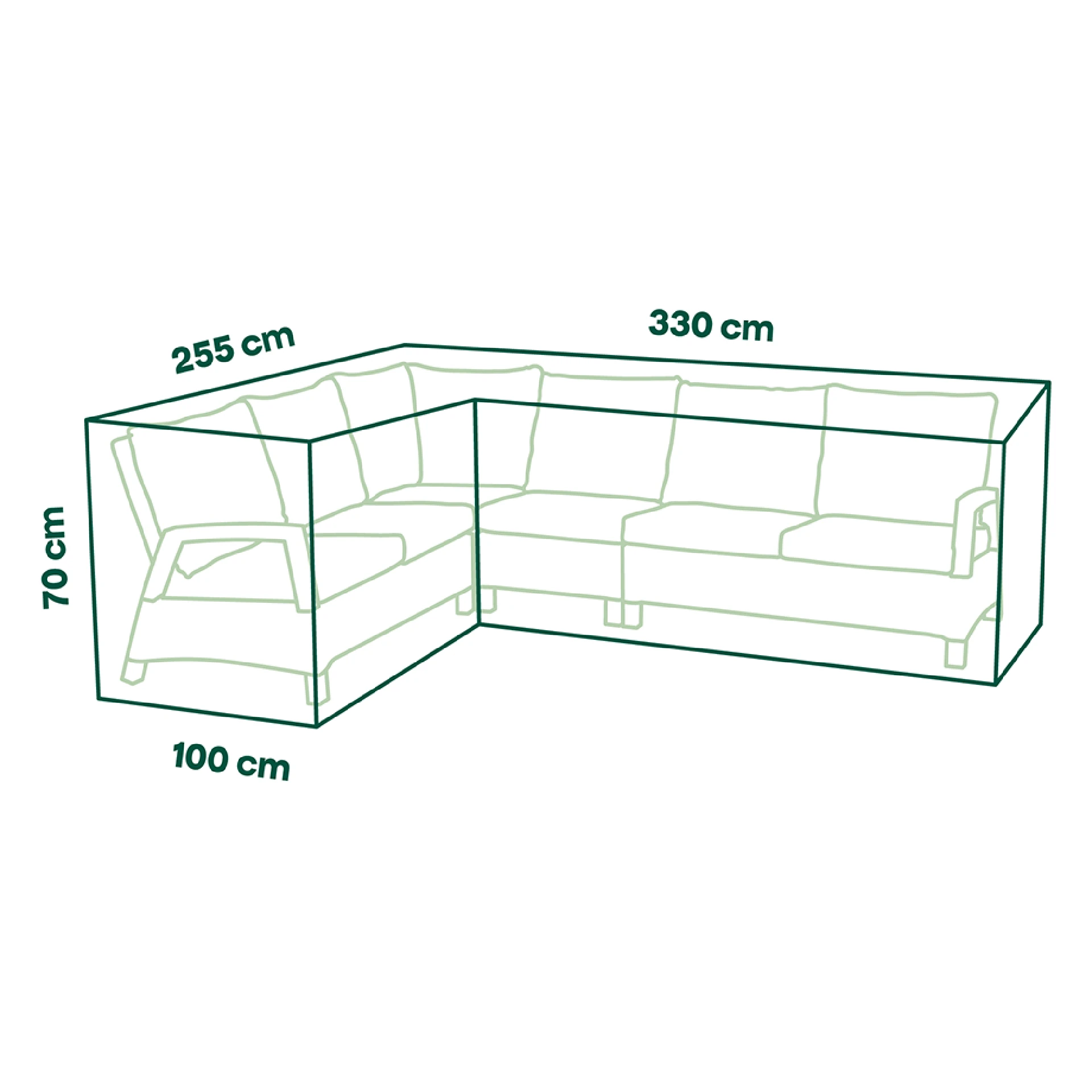 Schutzhülle Plus Loungeset | 225 x 330 x 100 x 70...